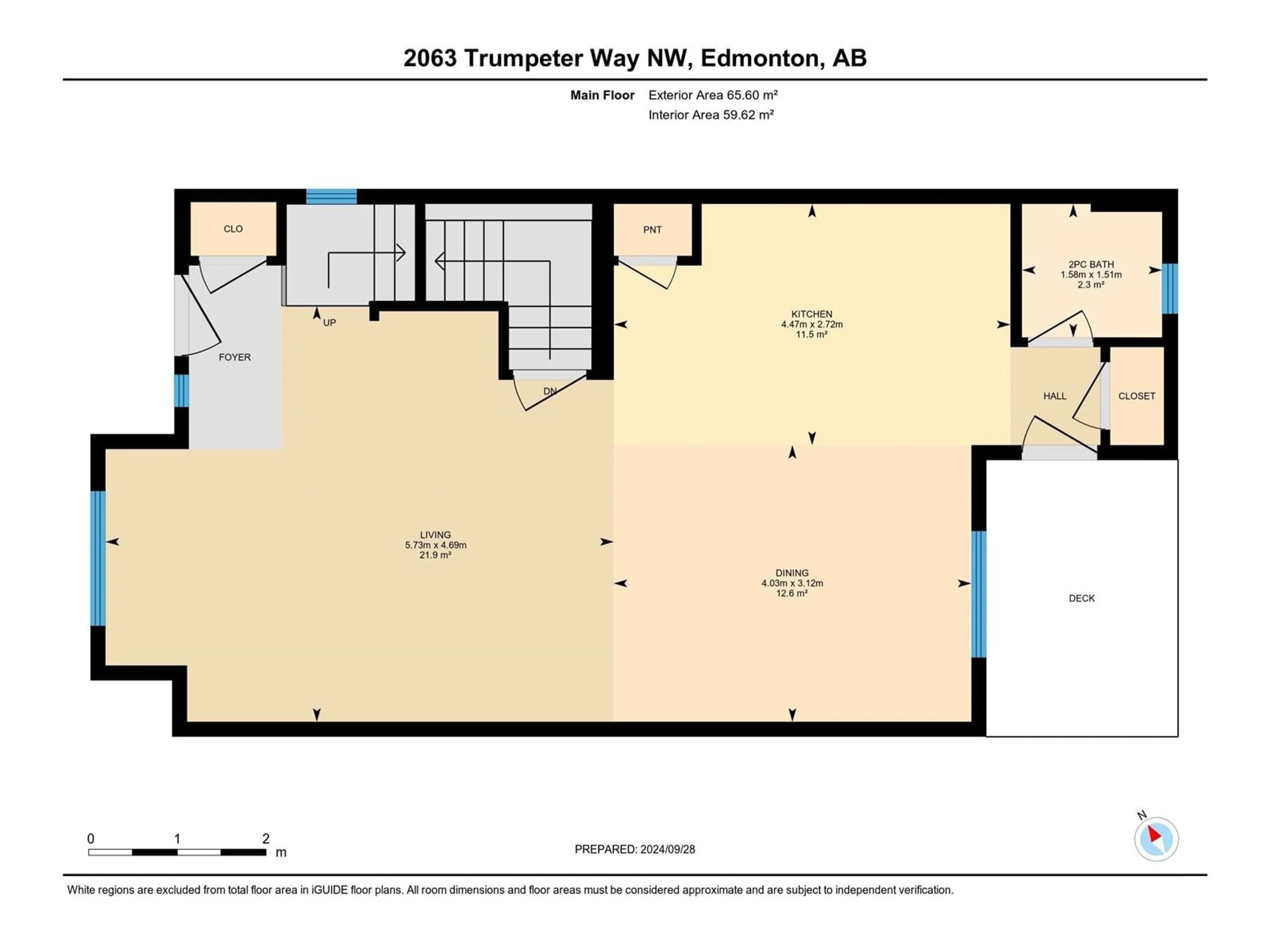 Floor plan for 2063 TRUMPETER WY NW, Edmonton Alberta T5S0E7