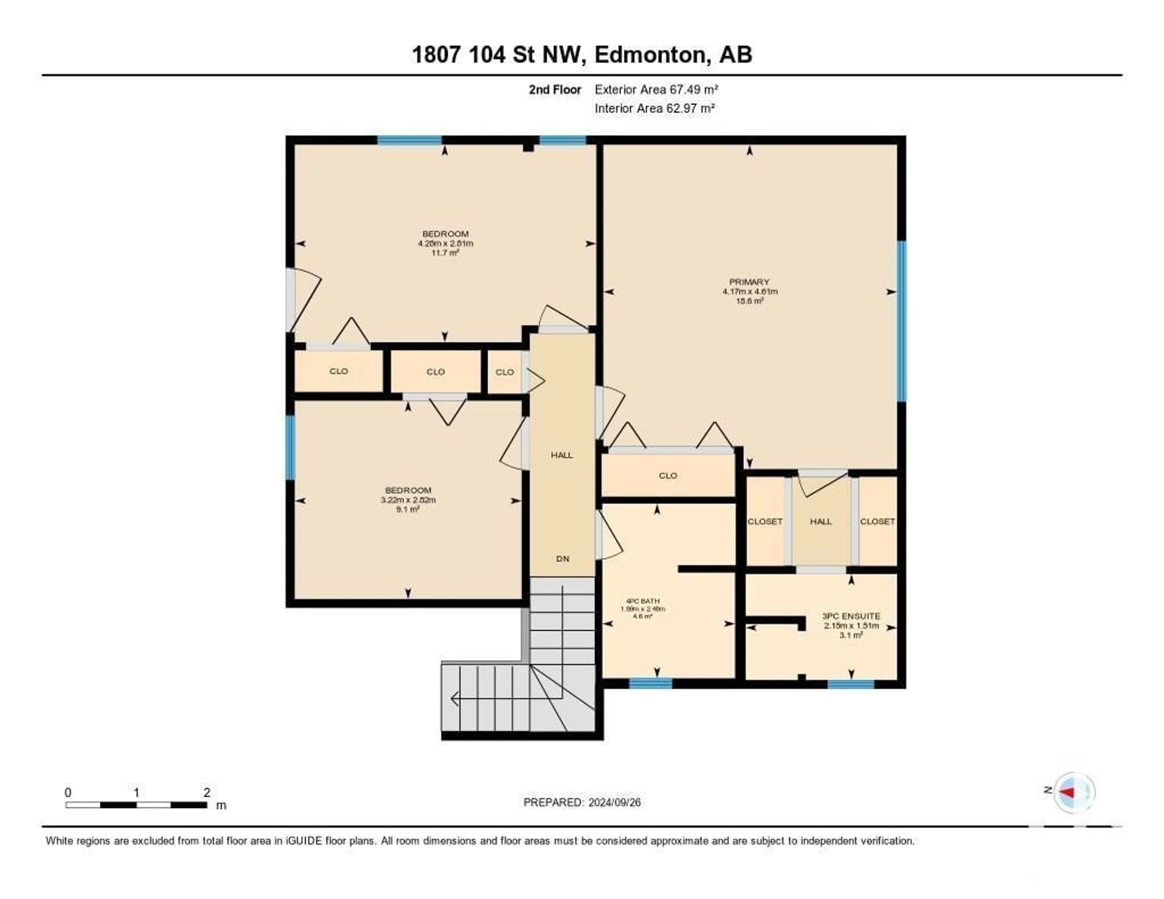 Floor plan for 1807 104 ST NW, Edmonton Alberta T6J5J9