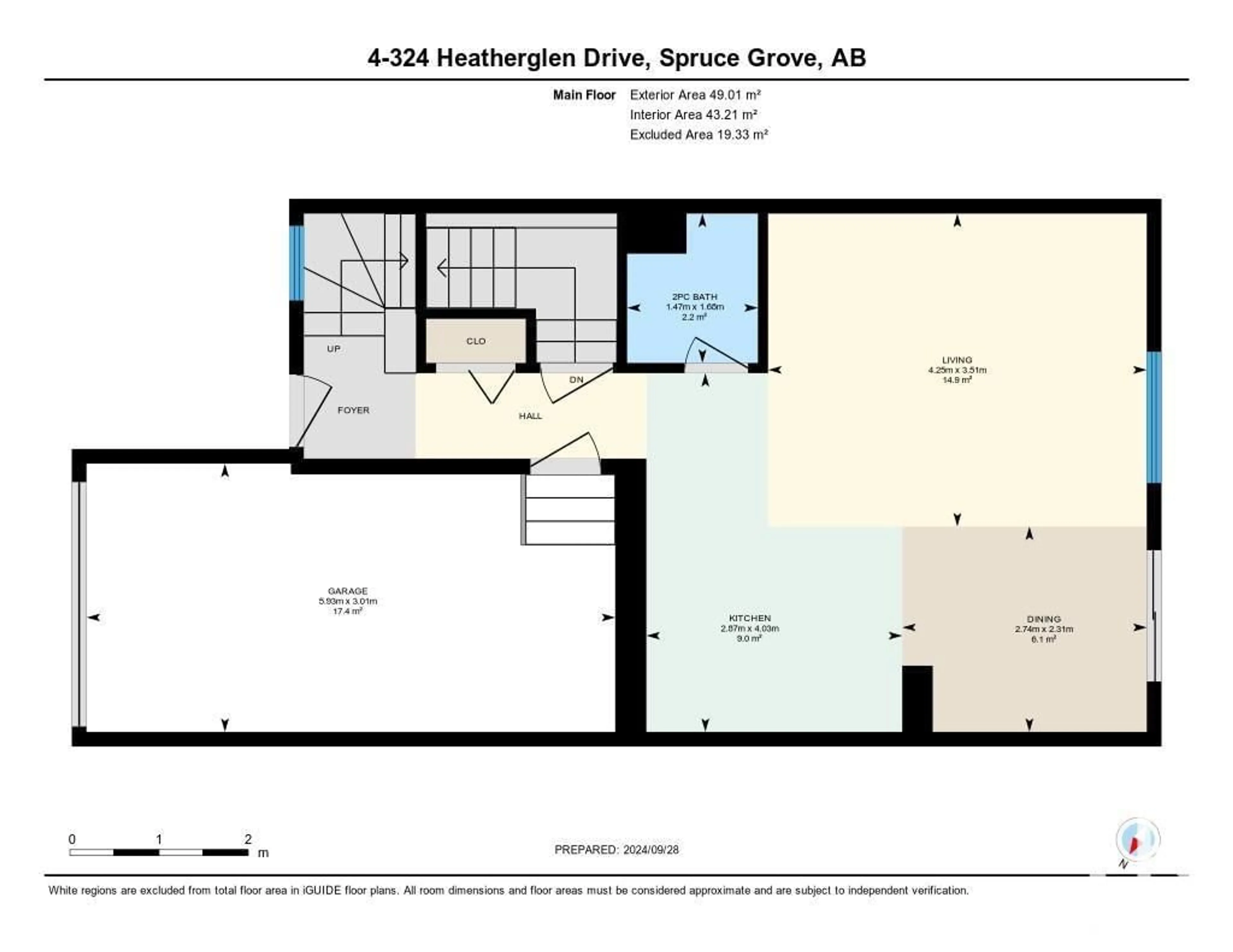 Floor plan for #4 324 HEATHERGLEN DR, Spruce Grove Alberta T7X4J4