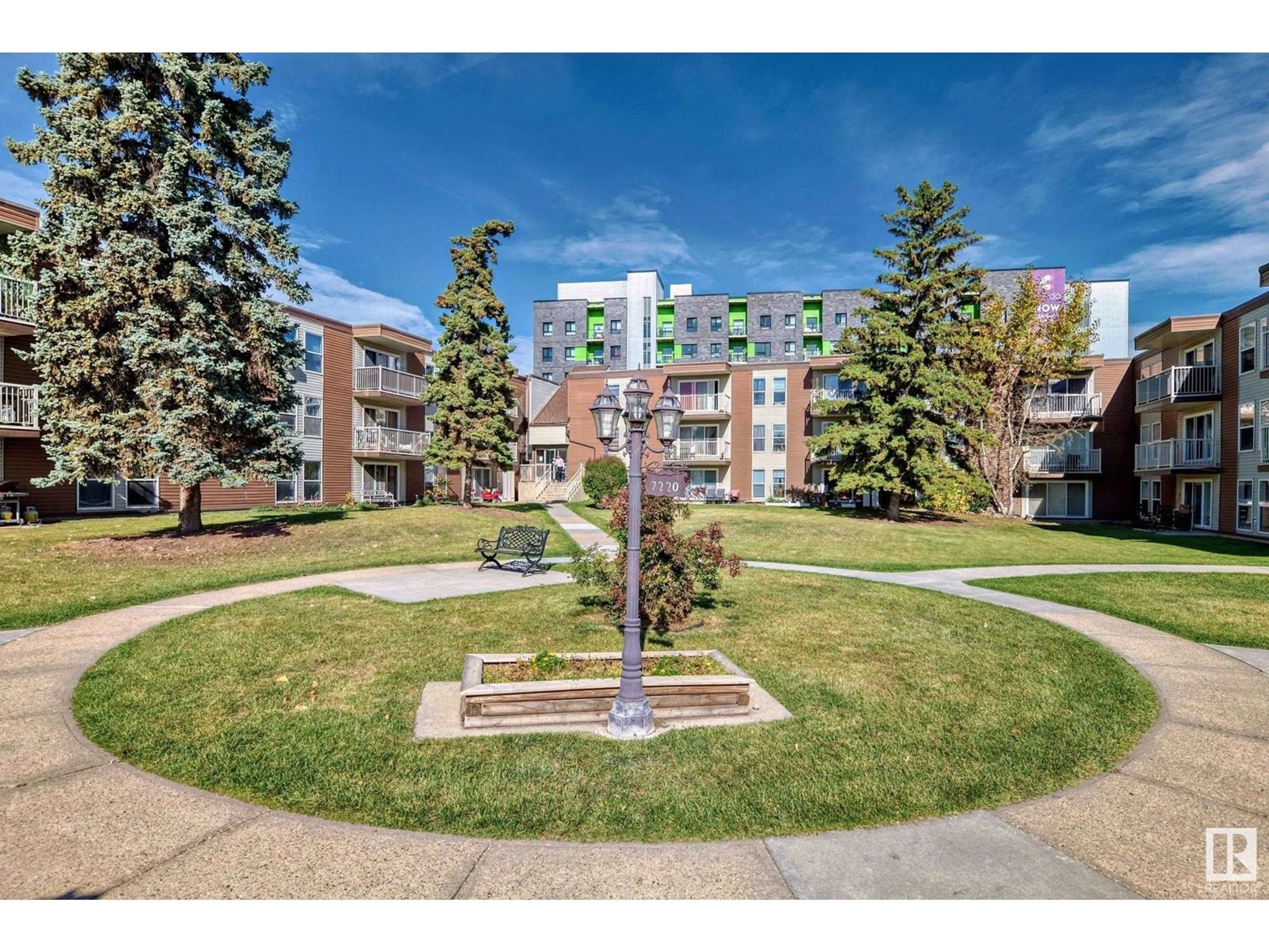 A pic from exterior of the house or condo, the street view for #206 7220 144 AV NW, Edmonton Alberta T5C3E4