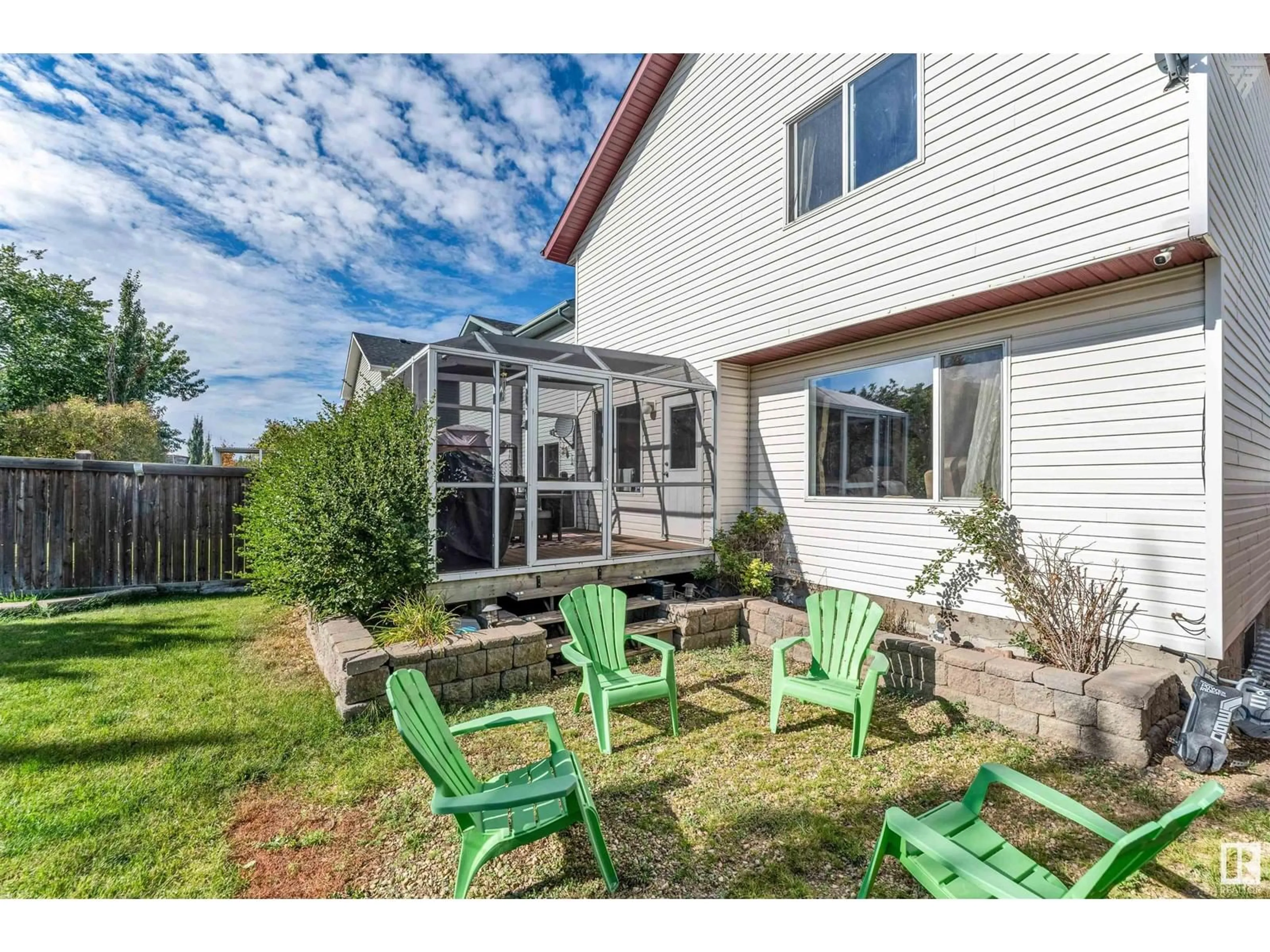 Patio, the fenced backyard for 3311 27 AV NW, Edmonton Alberta T6T1P7