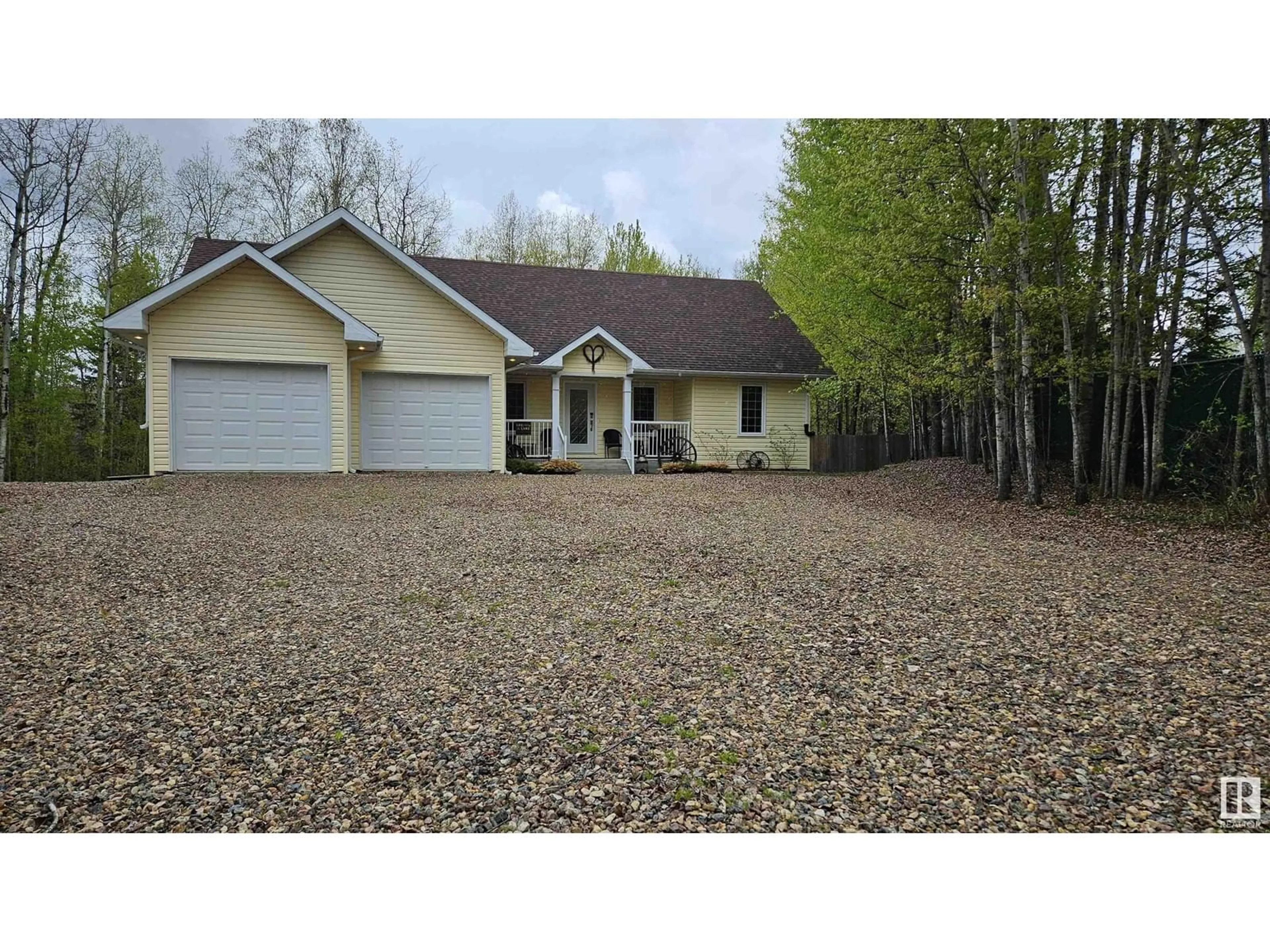 A pic from outside/outdoor area/front of a property/back of a property/a pic from drone, street for 7 Andrew DR, Rural Athabasca County Alberta T0A0M0