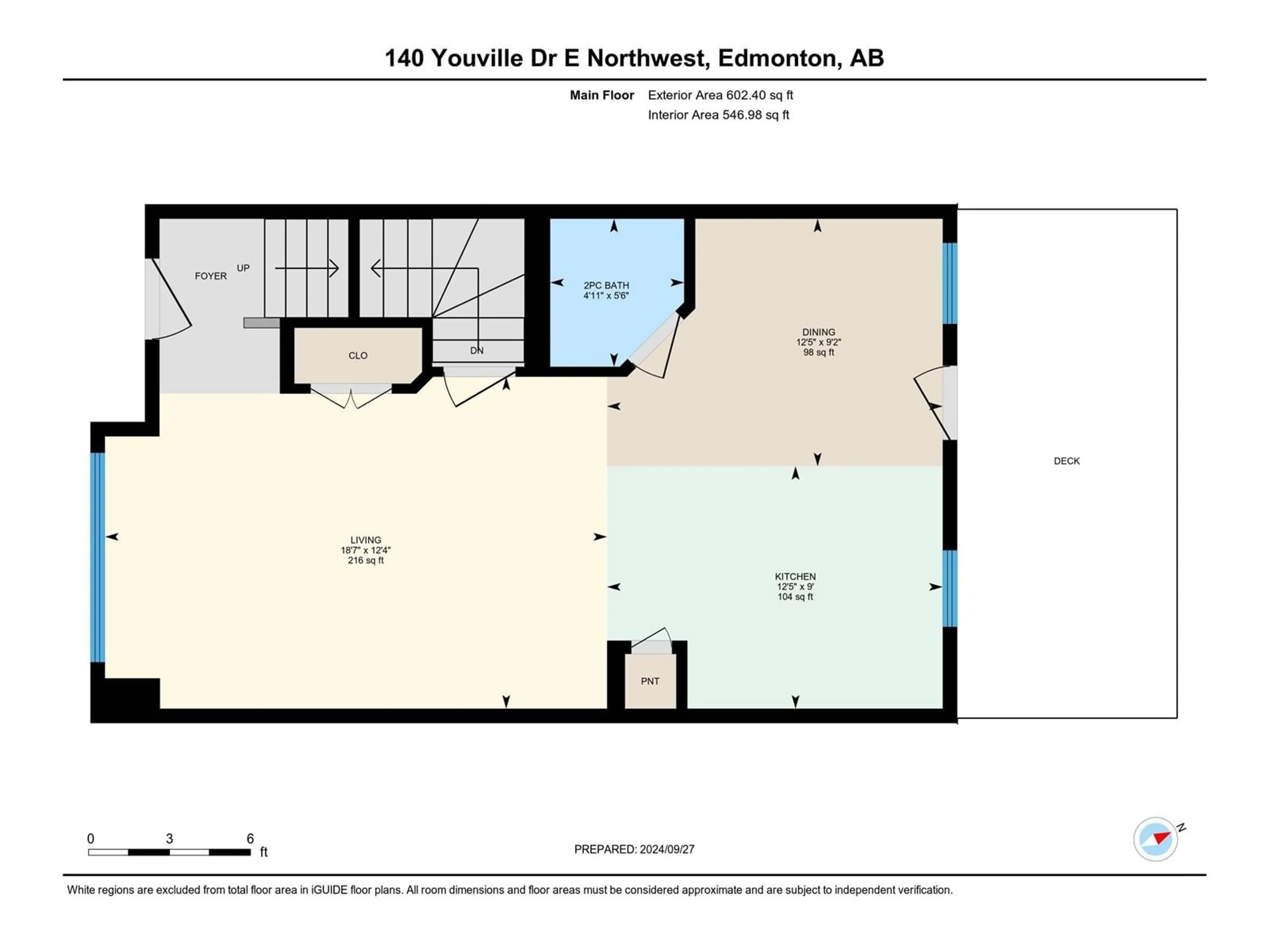 Floor plan for #36 140 Youville DR E NW, Edmonton Alberta T6L0A7