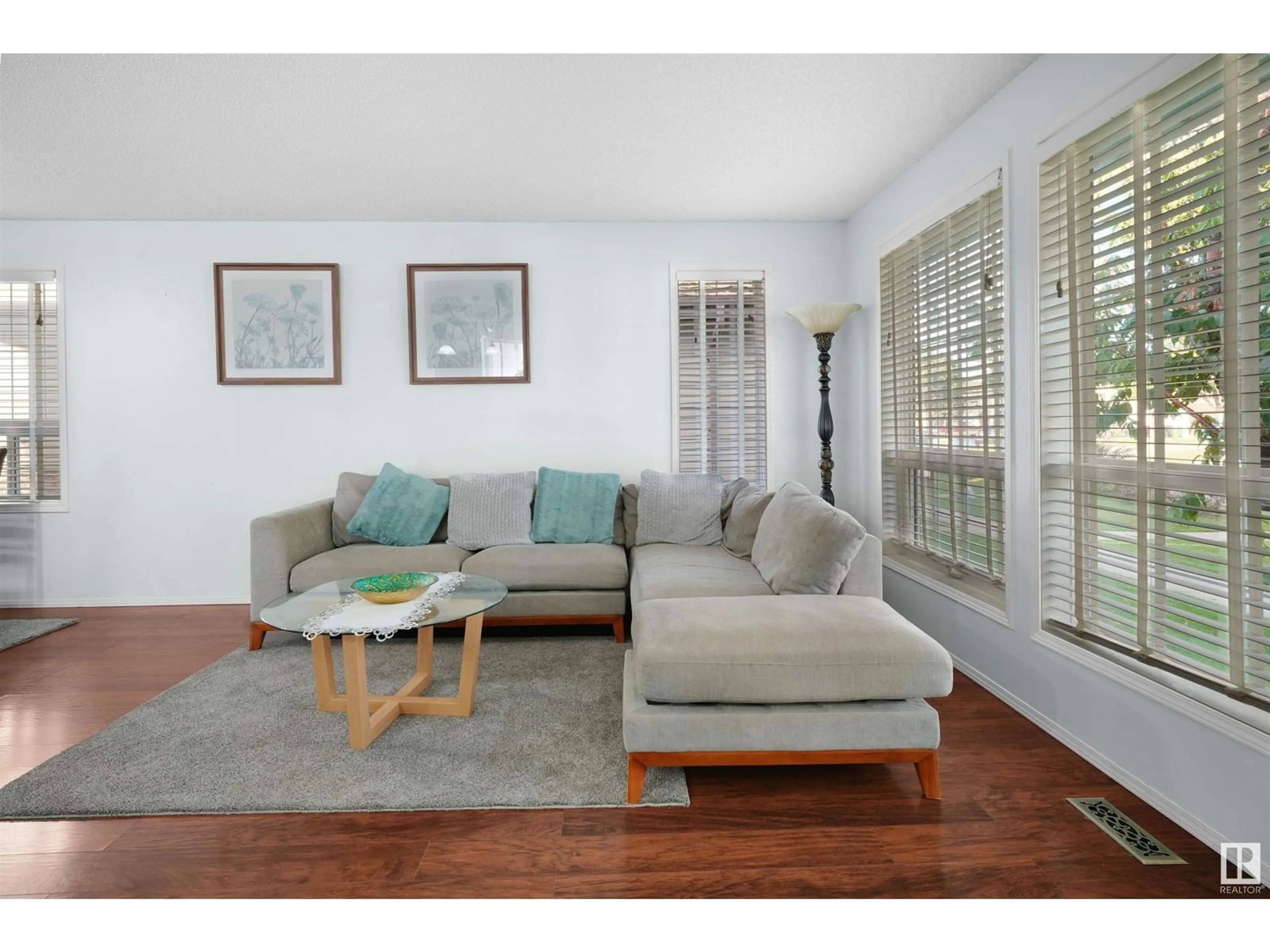 Living room, wood floors for 13040 34 ST NW, Edmonton Alberta T5A5G7