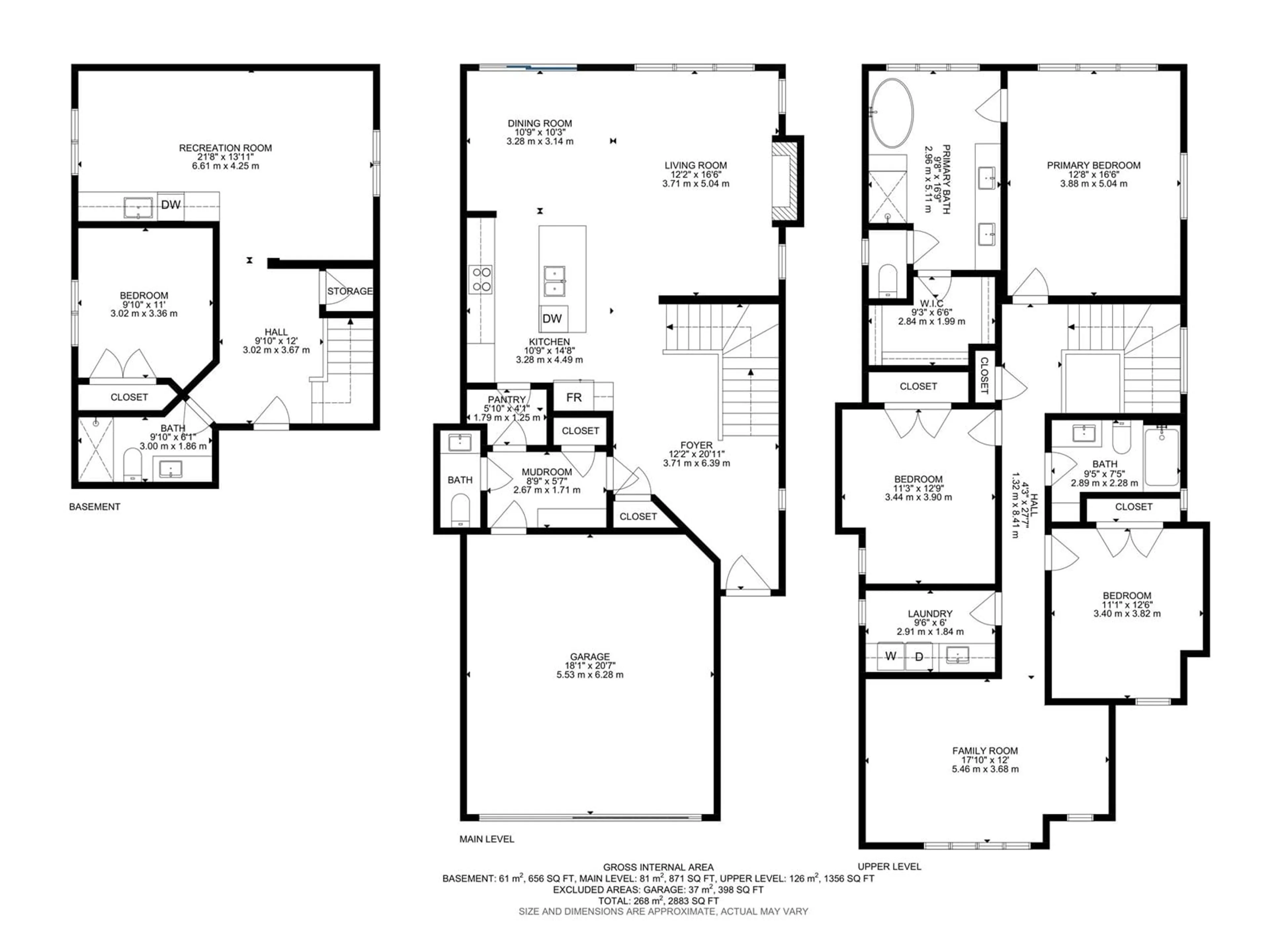 Floor plan for 7717 158 ST NW, Edmonton Alberta T5R2B6