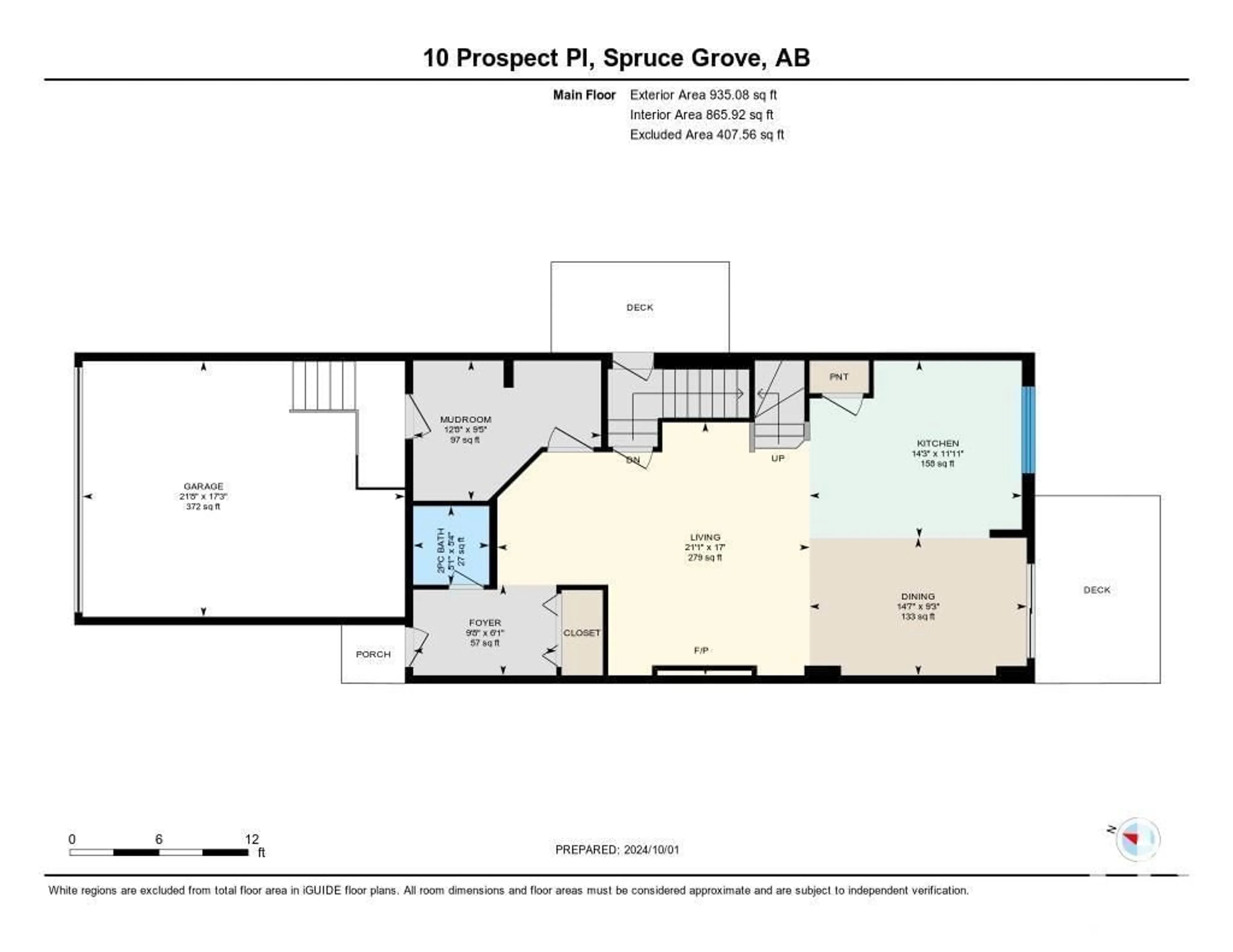 Floor plan for 10 PROSPECT PL, Spruce Grove Alberta T7X2W4