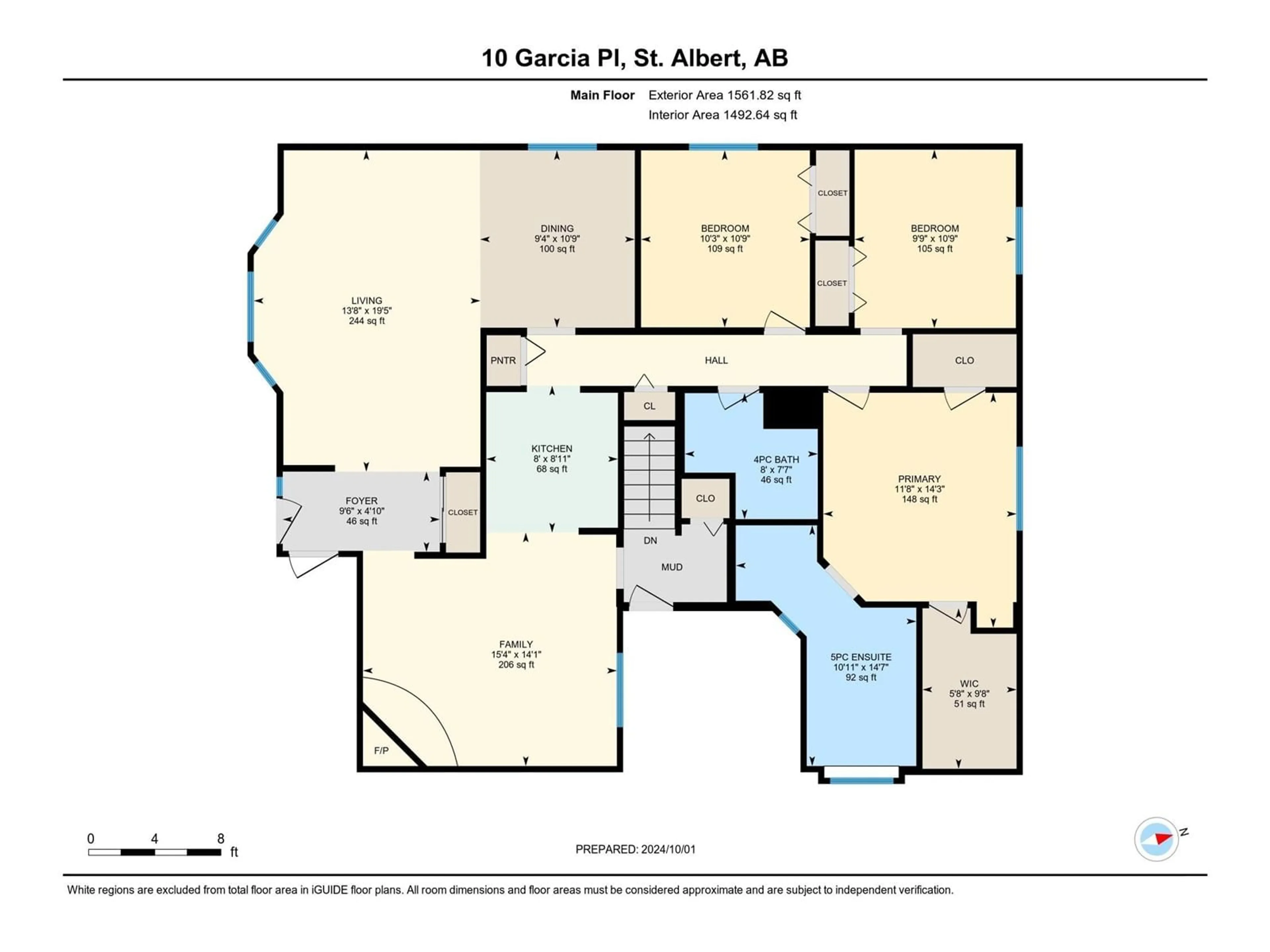 Floor plan for 10 GARCIA PL, St. Albert Alberta T8N1Z8