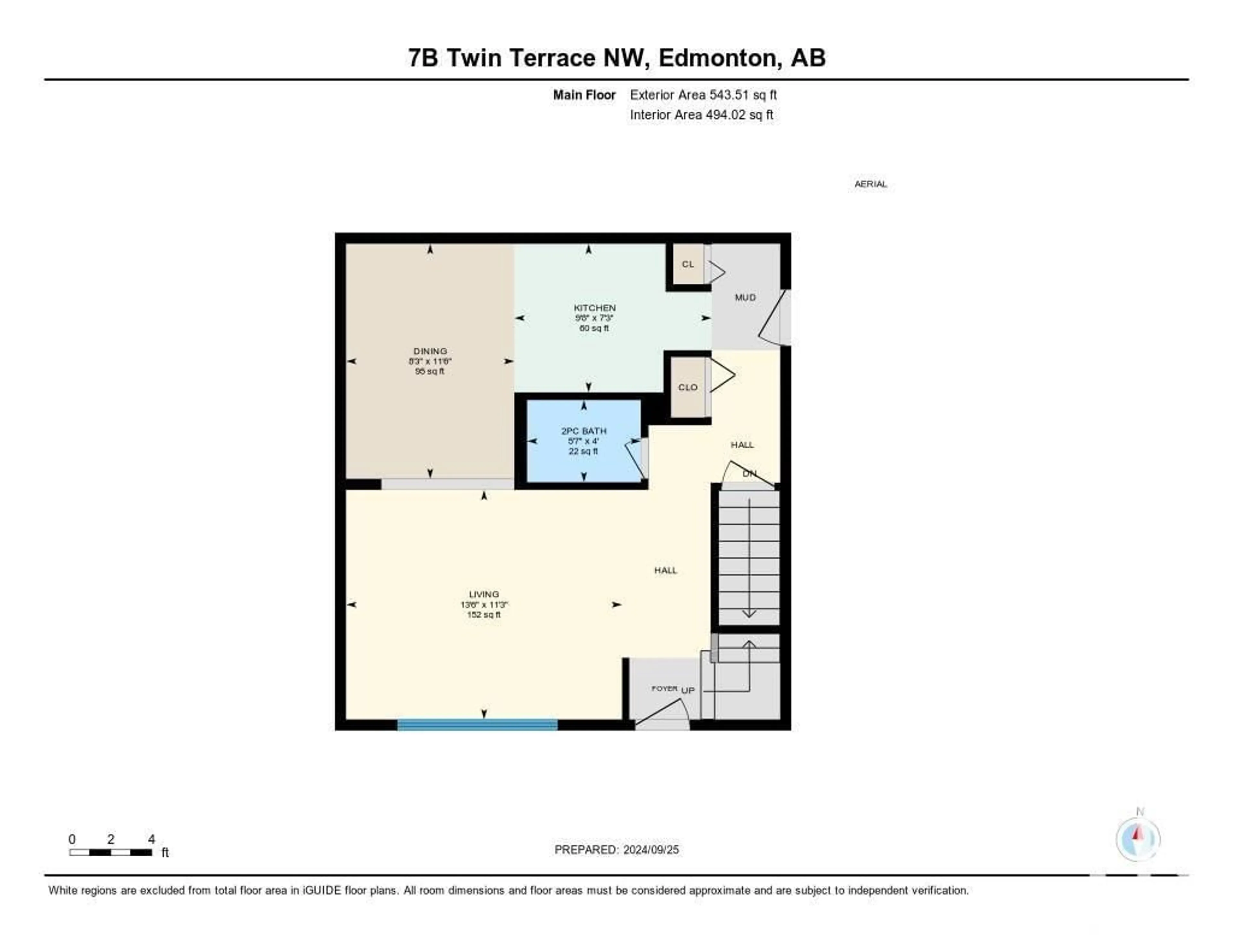 Floor plan for 7B TWIN TC NW, Edmonton Alberta T6K1V4