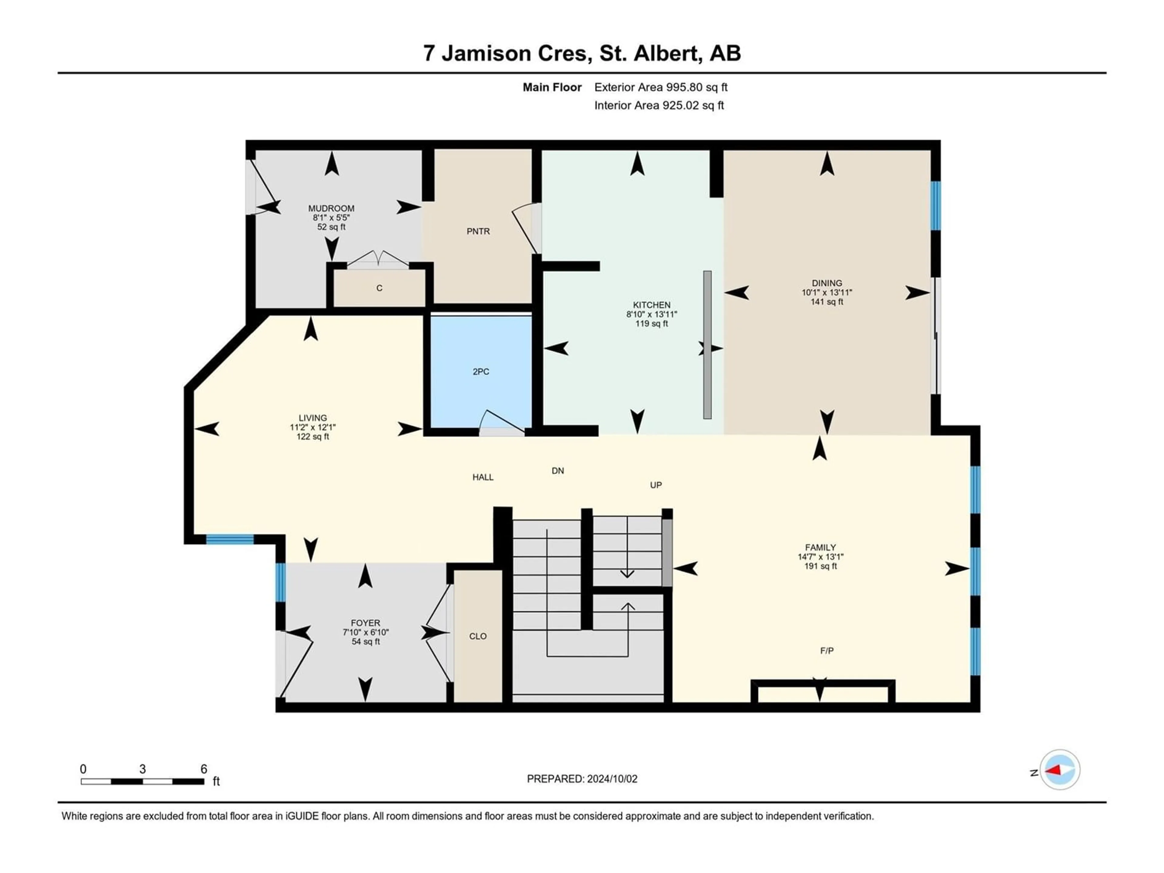 Floor plan for 7 JAMISON CR, St. Albert Alberta T8N7V3