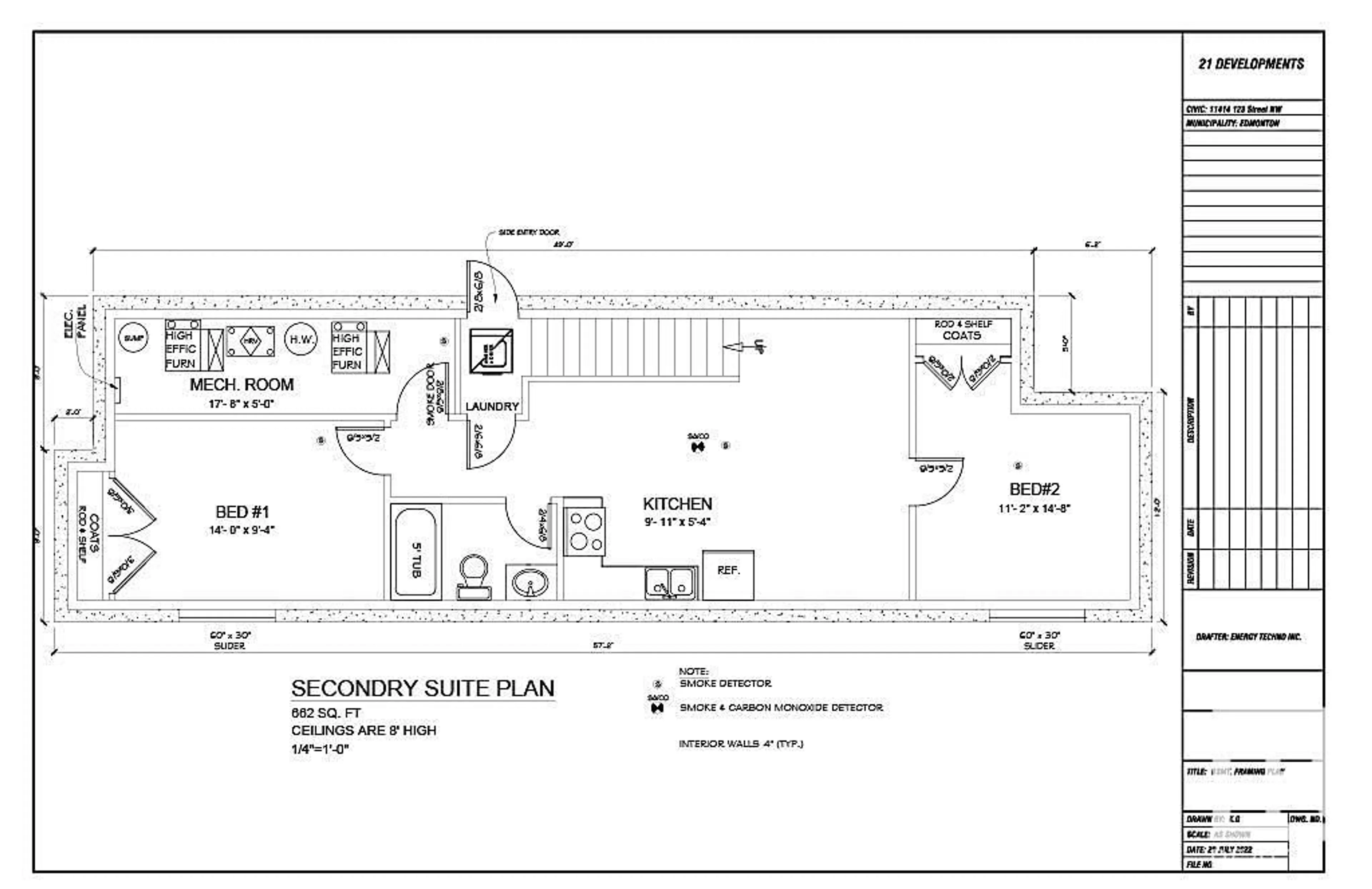 Floor plan for 11412 123 ST NW, Edmonton Alberta T5M0G2