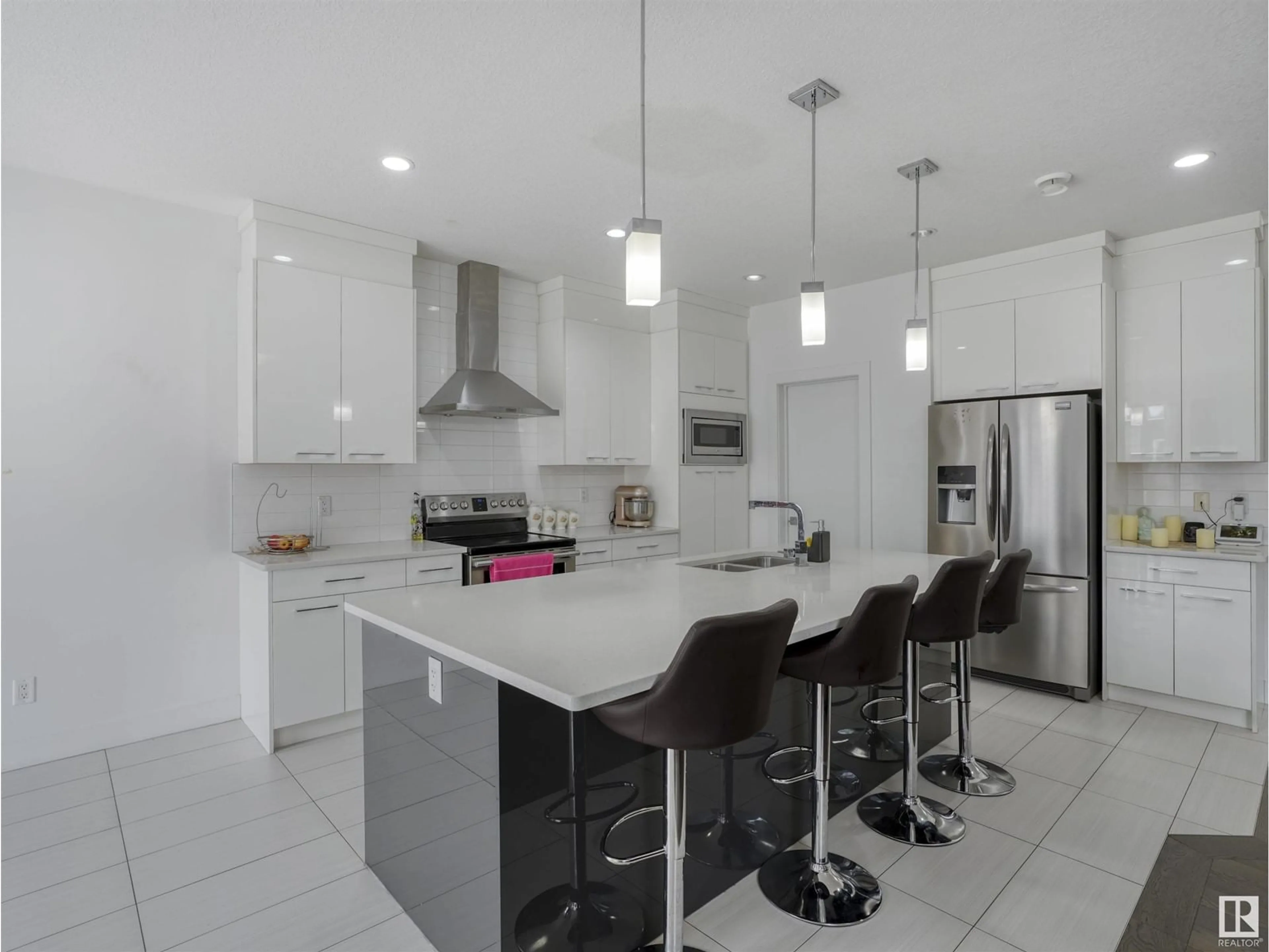 Contemporary kitchen, ceramic floors for 272 Fraser WY NW, Edmonton Alberta T5Y0Y5