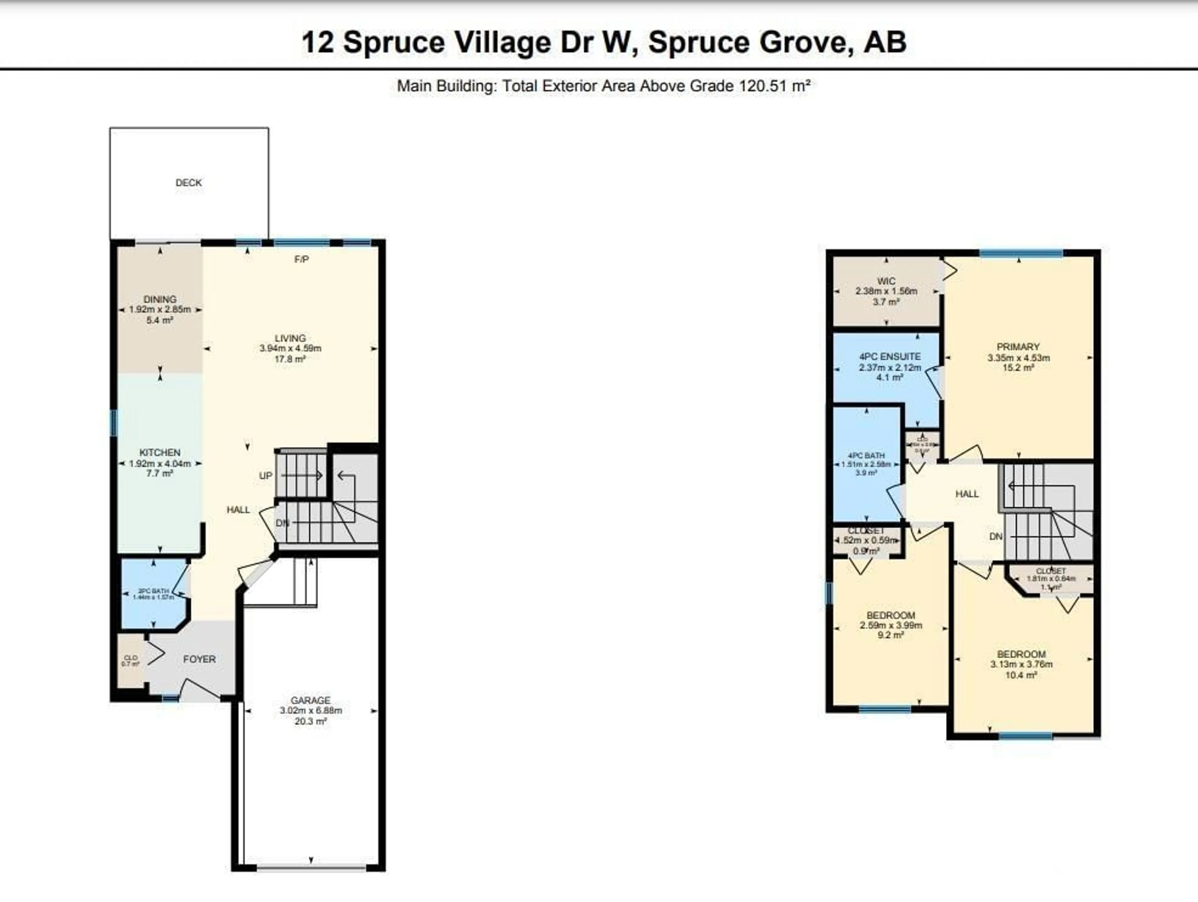 Floor plan for #12 85 Spruce Village DR W, Spruce Grove Alberta T7X0L2