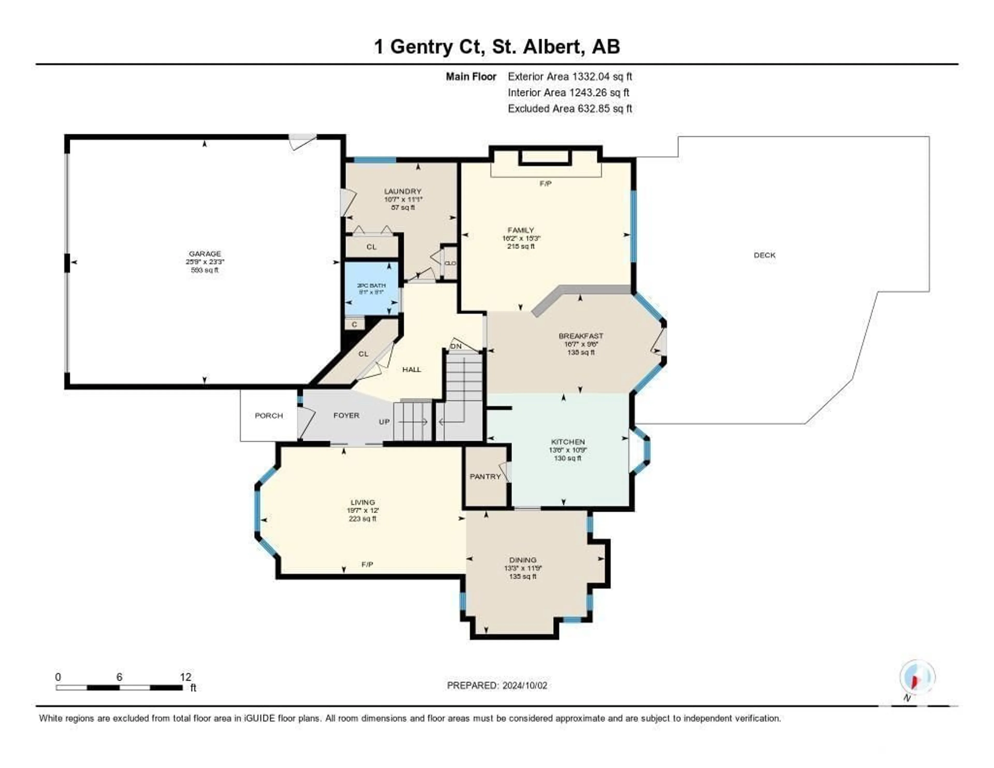 Floor plan for 1 GENTRY CO, St. Albert Alberta T8N5K1