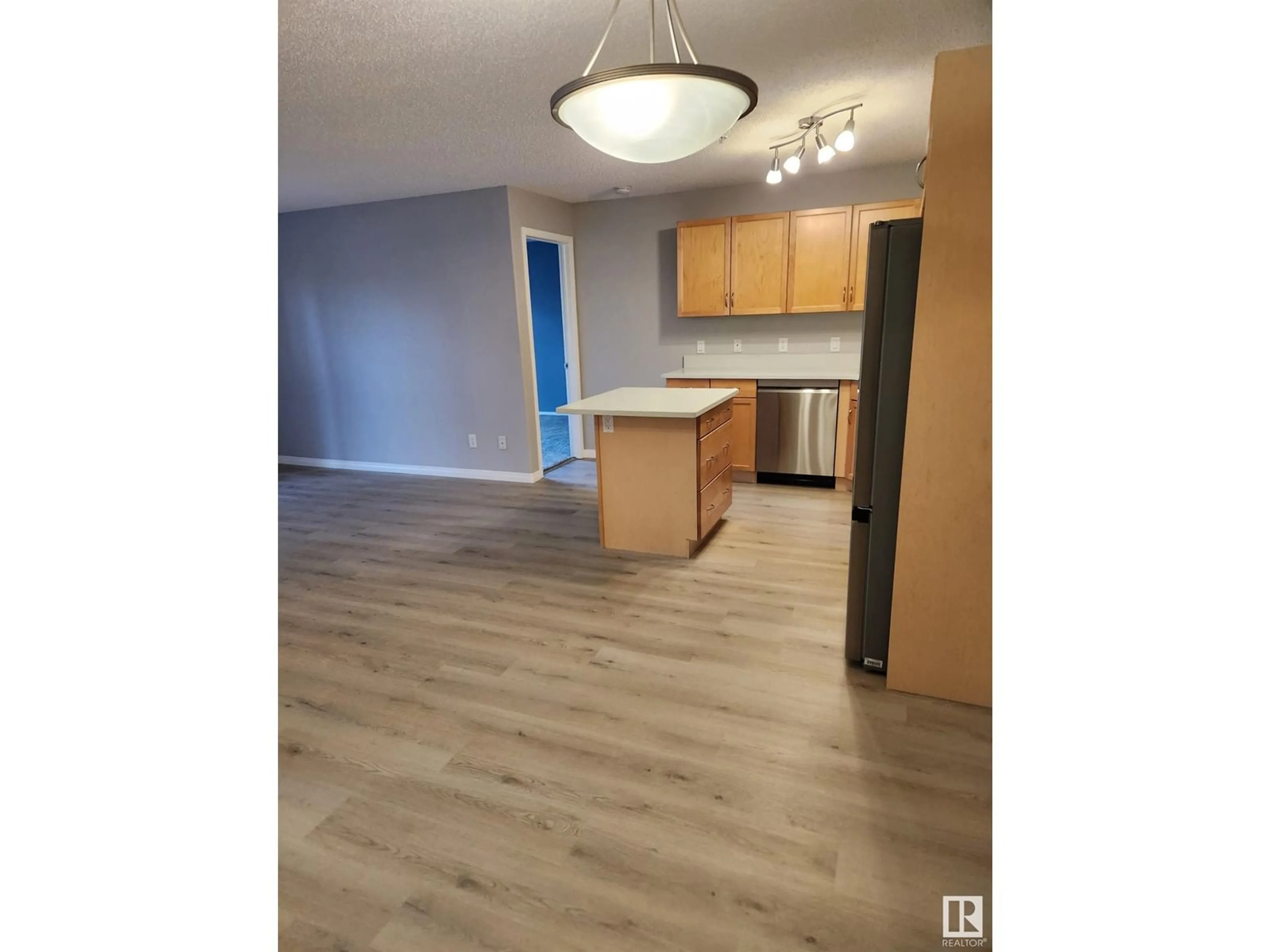 Open concept kitchen for #203 2098 BLACKMUD CREEK DR SW, Edmonton Alberta T6W1T7