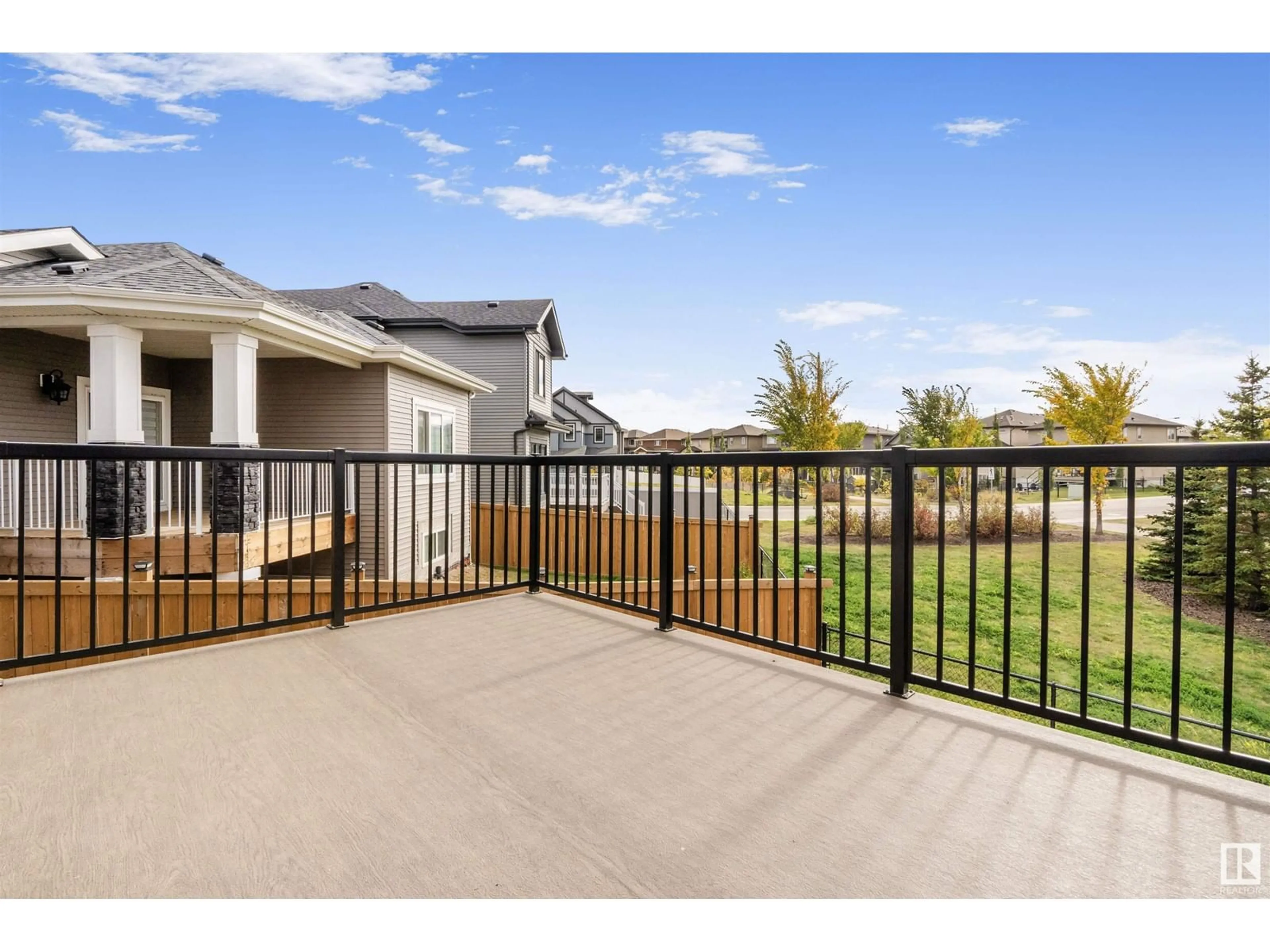 Patio, the fenced backyard for 9211 183 AV NW, Edmonton Alberta T5Z0S6