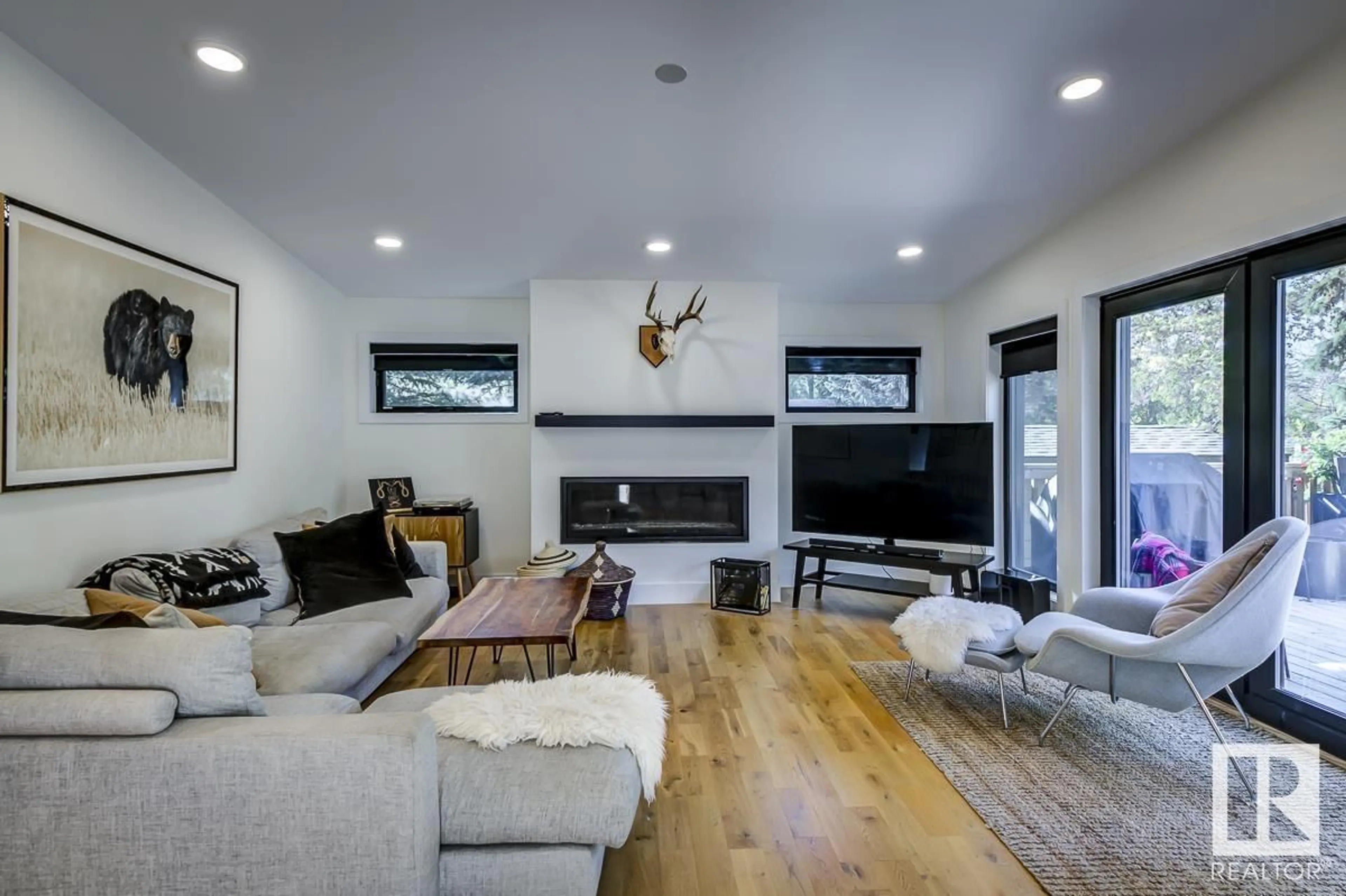 Living room, wood floors for 10444 131 ST NW, Edmonton Alberta T5N1Y3