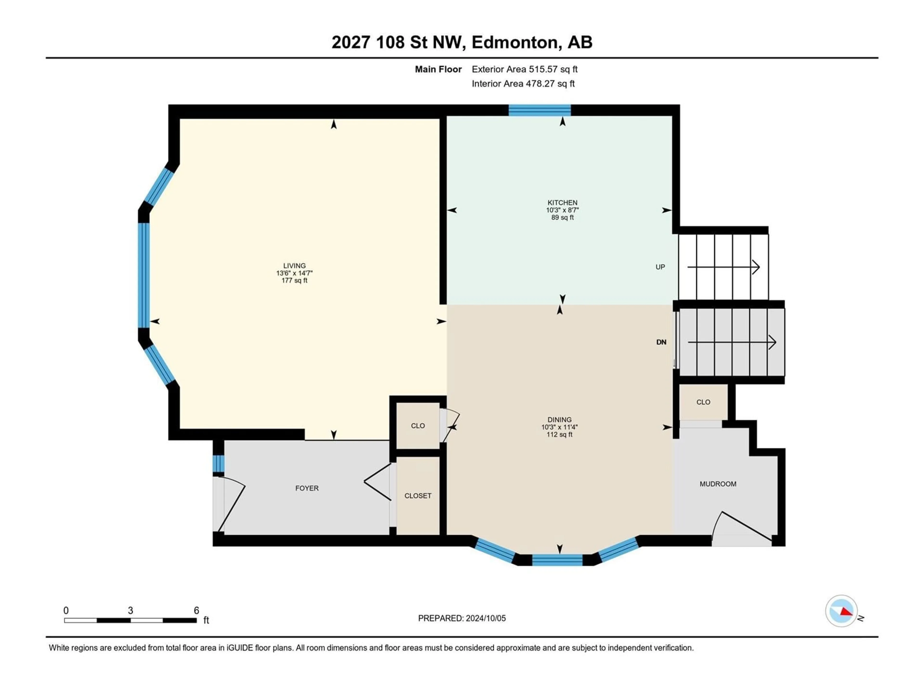 Floor plan for 2027 108 NW, Edmonton Alberta T6J5V4