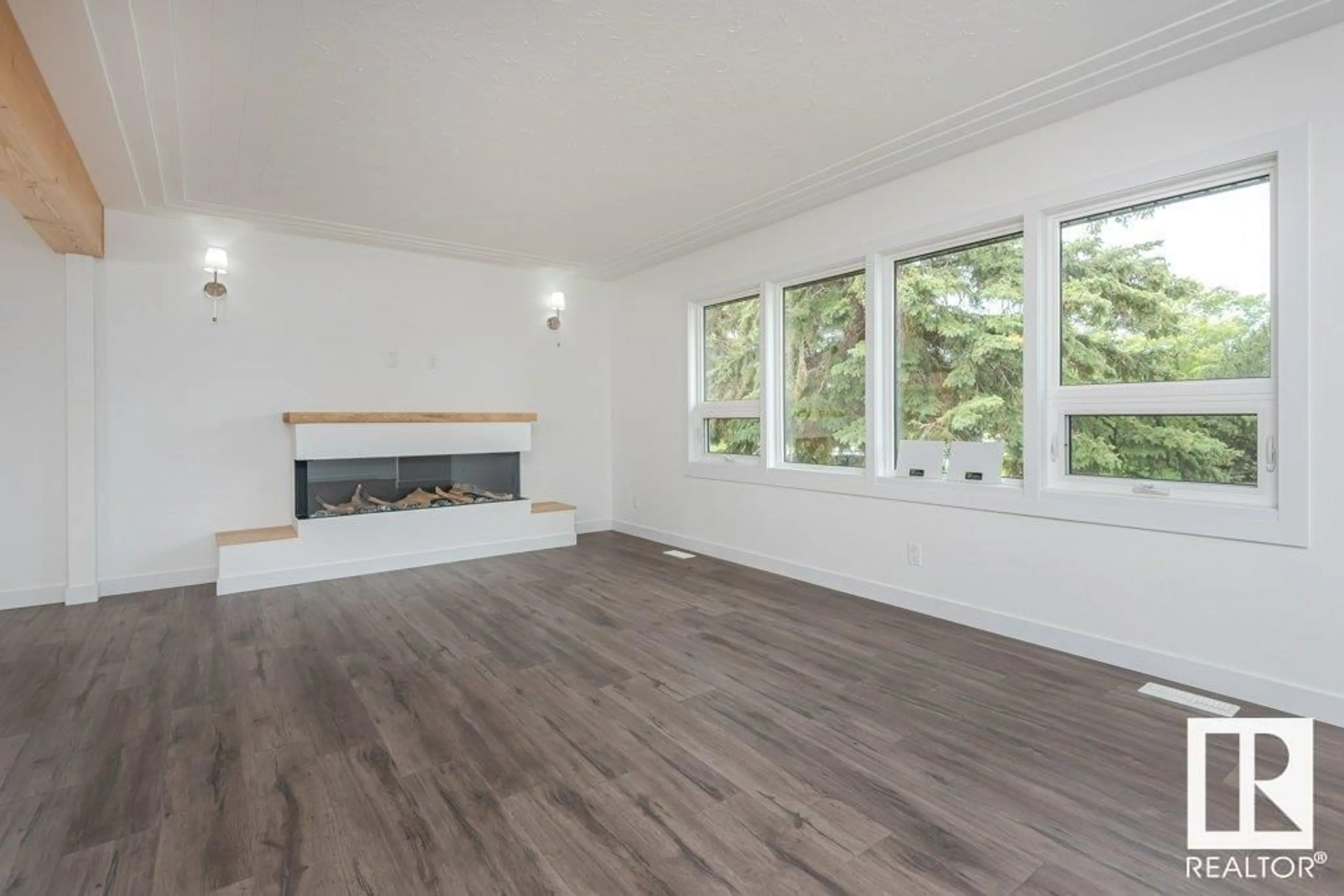 Living room, wood floors for 8803 145 ST NW, Edmonton Alberta T5R0T7