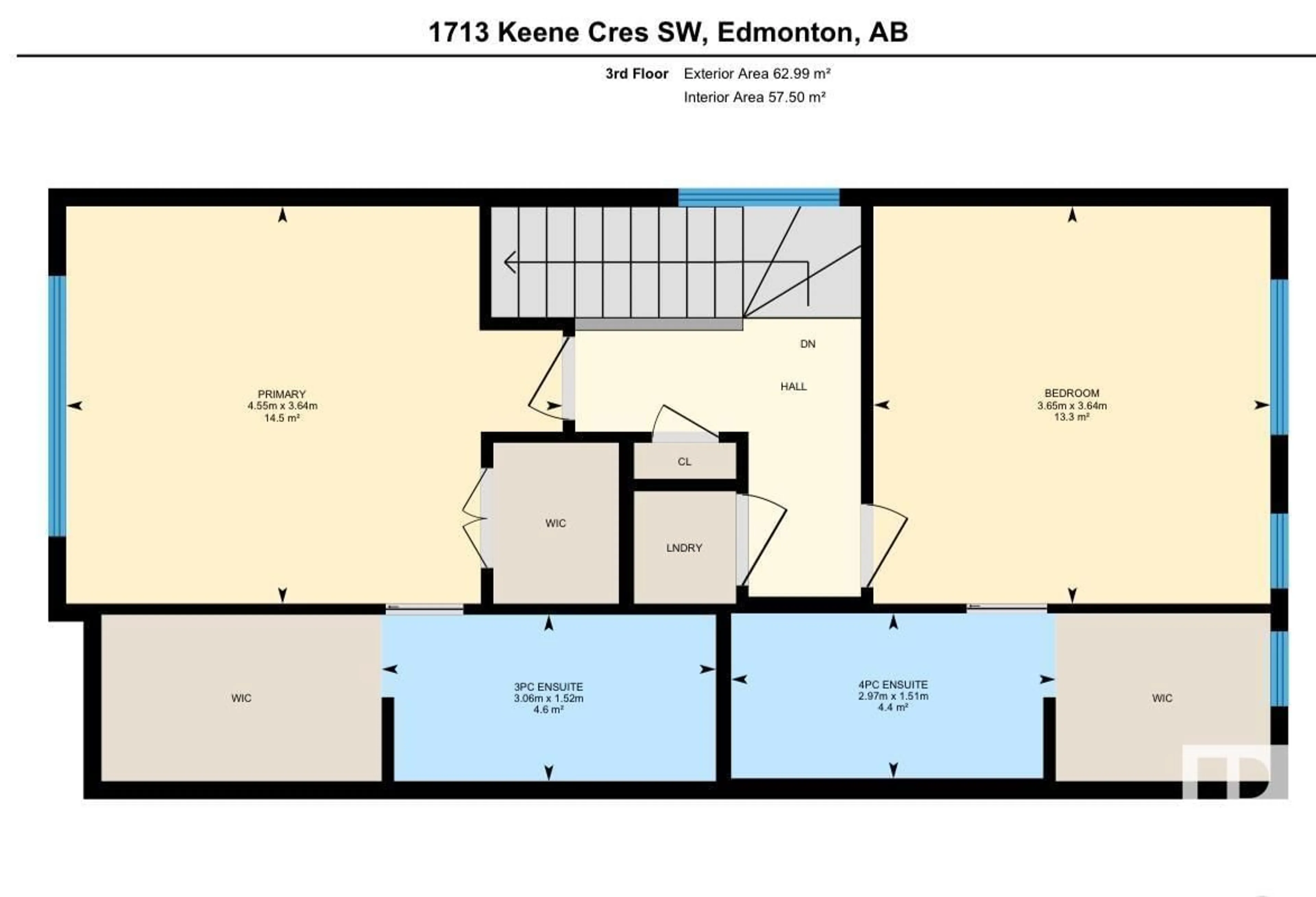 Floor plan for 1713 KEENE CR SW, Edmonton Alberta T6W4B6