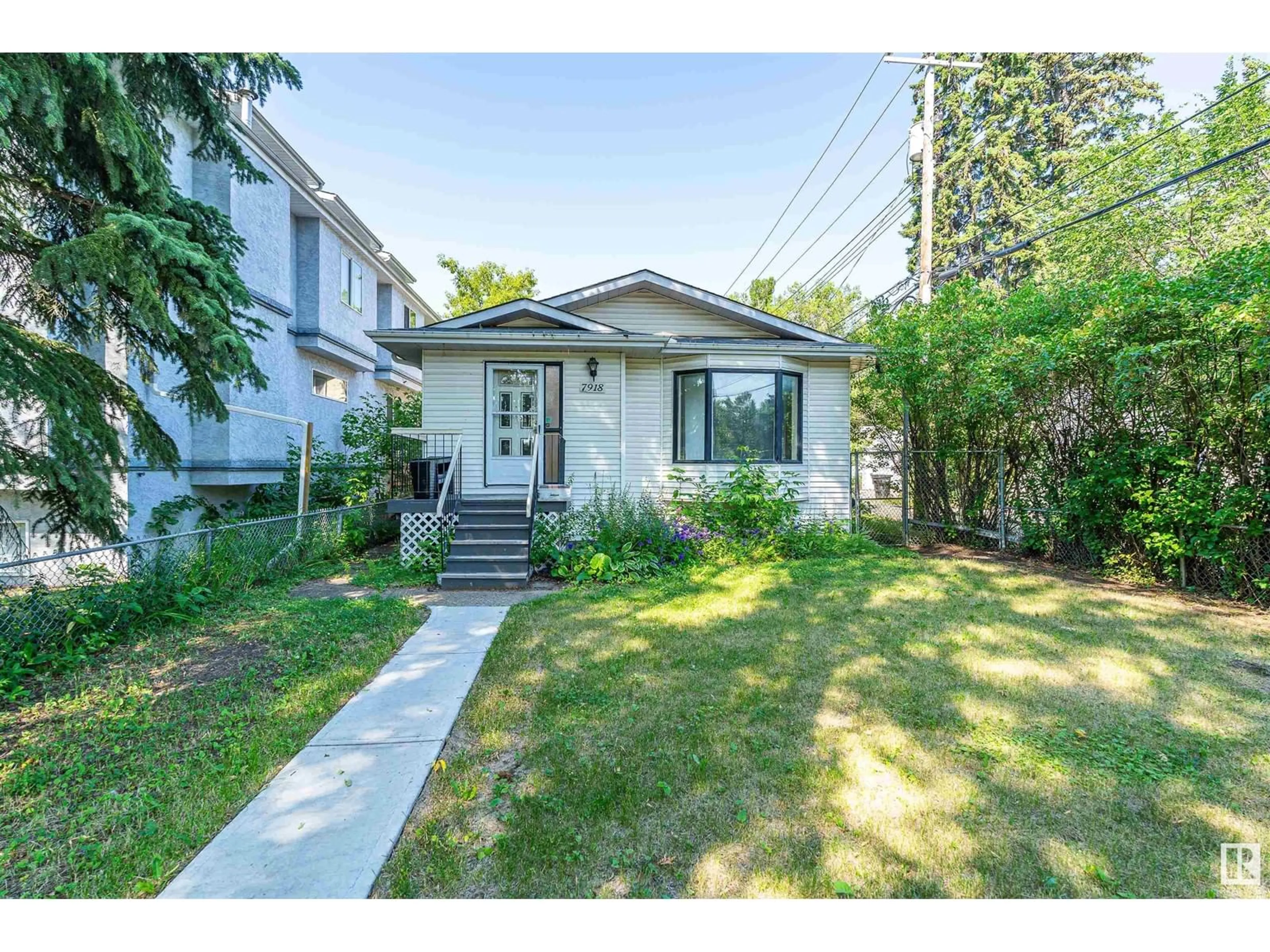 Frontside or backside of a home, the street view for 7918 110 ST NW, Edmonton Alberta T6G1G4