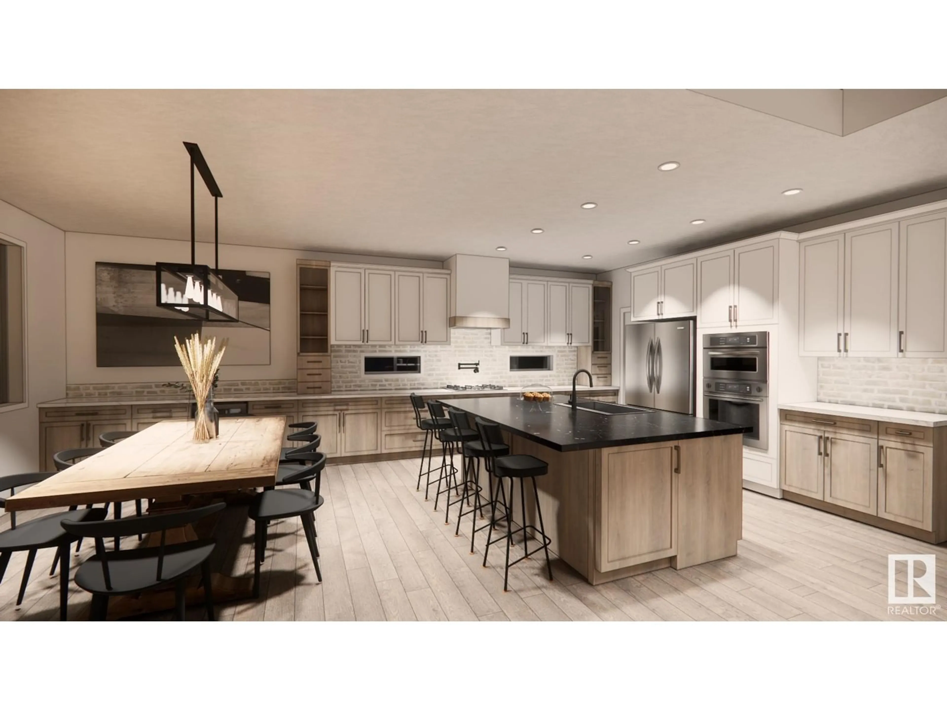 Open concept kitchen for 151 EASTGATE WAY, St. Albert Alberta T8N7M9