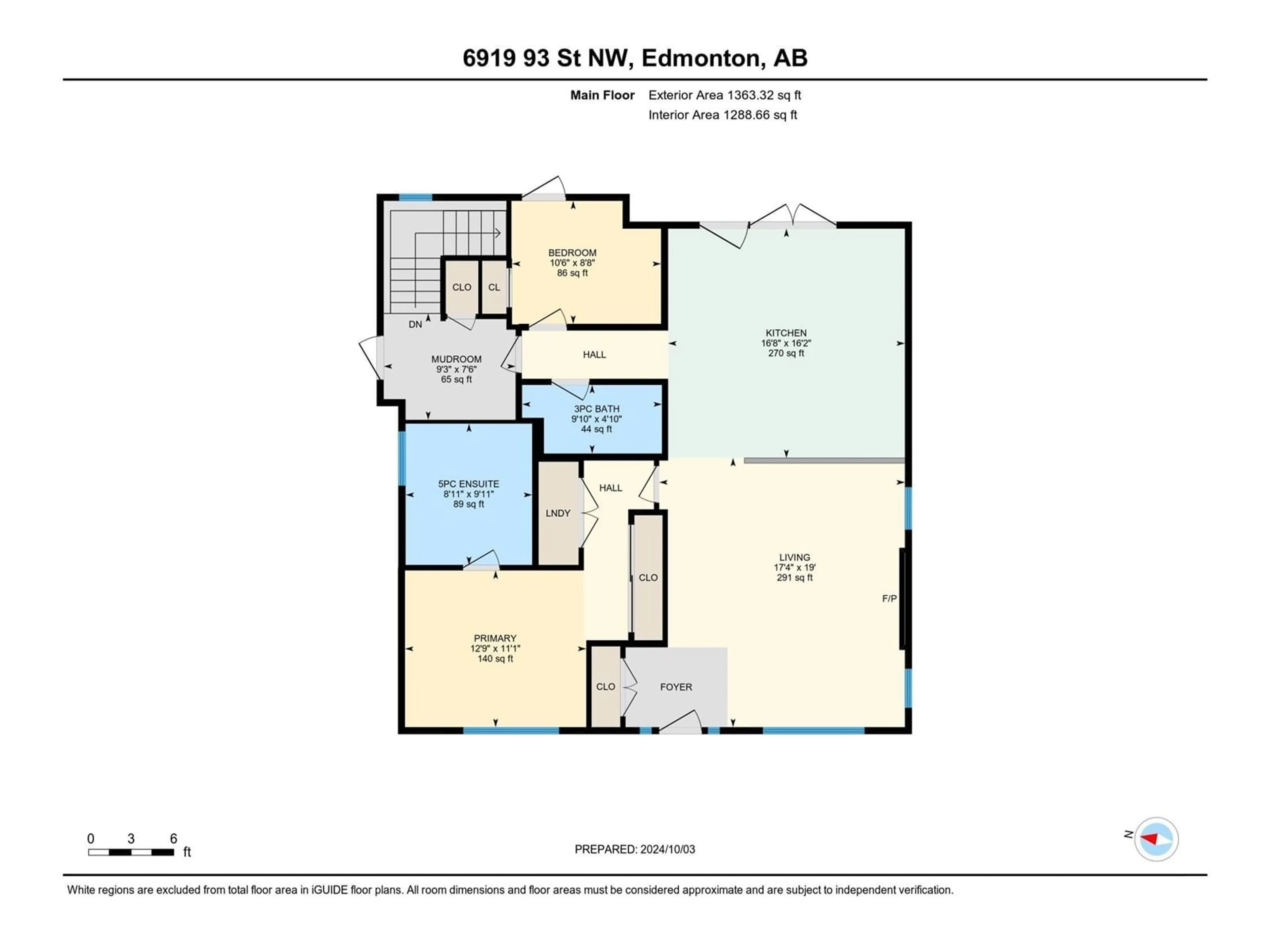 Floor plan for 6919 93 ST NW, Edmonton Alberta T6E3B7