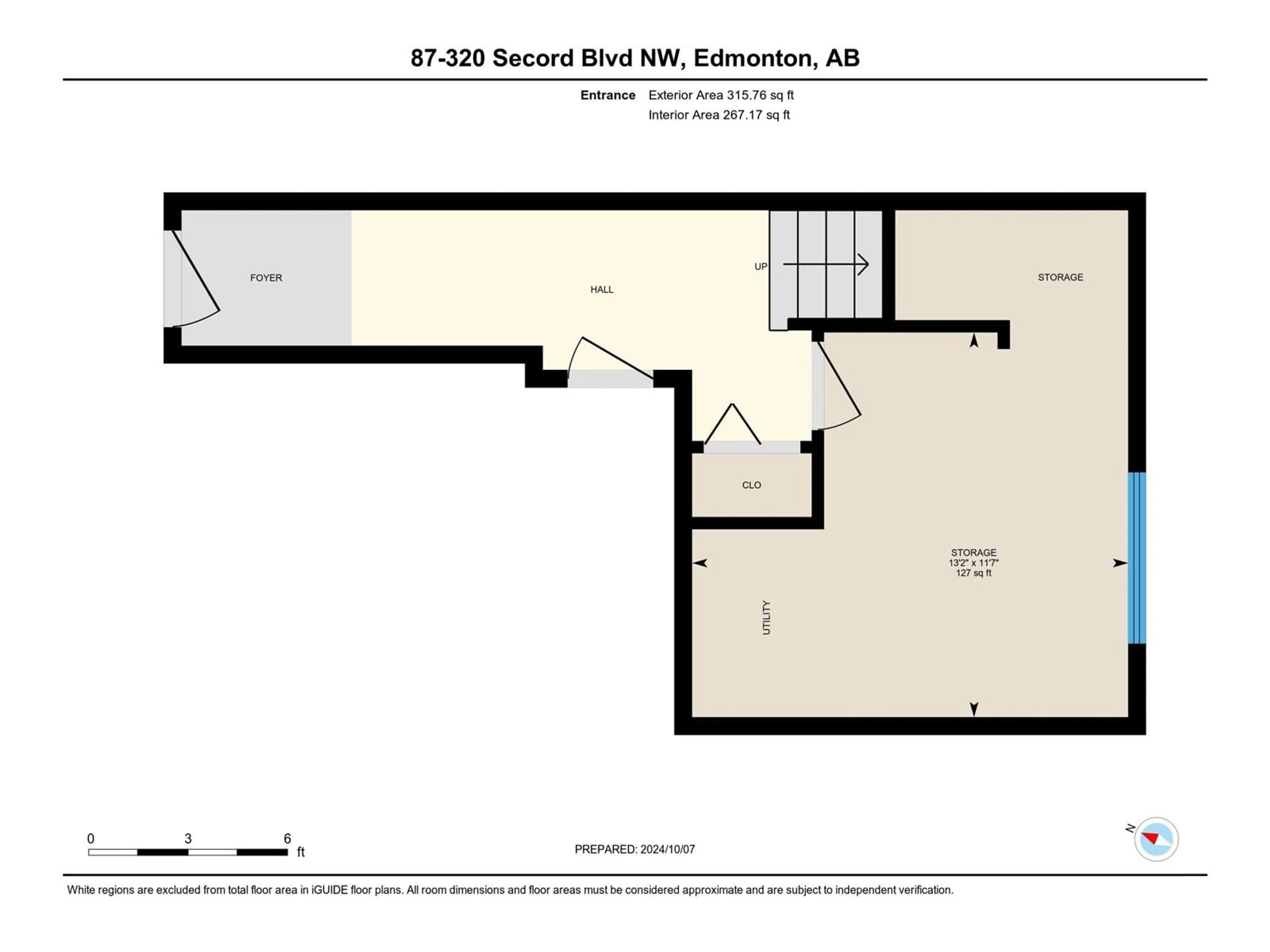 Floor plan for #87 320 SECORD BV NW, Edmonton Alberta T5T7E8