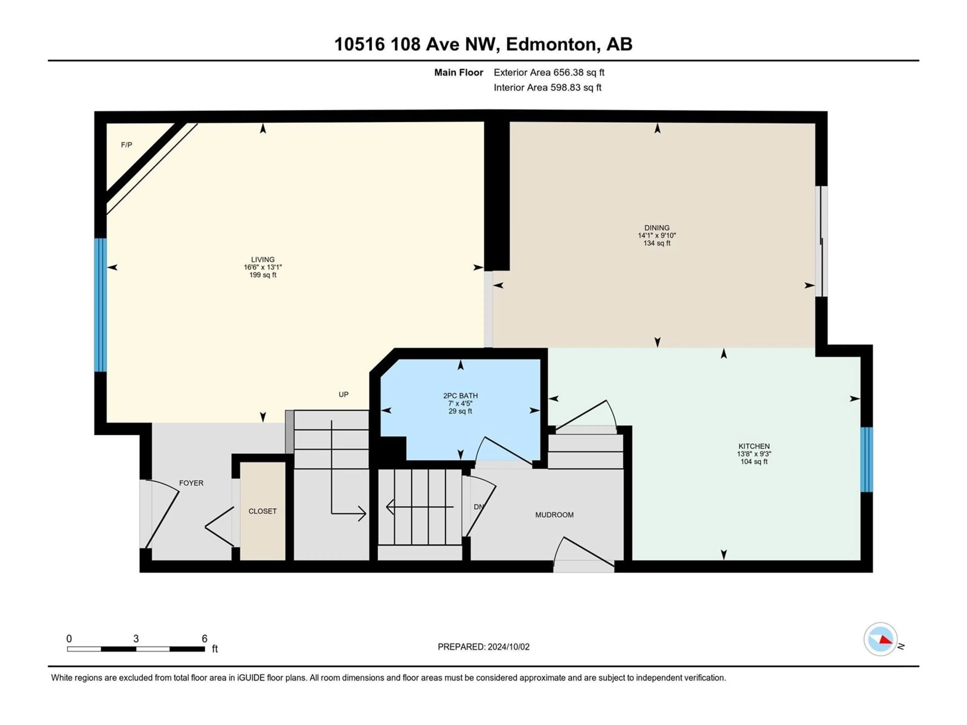 Floor plan for 10516 108 AV NW, Edmonton Alberta T5H4M8