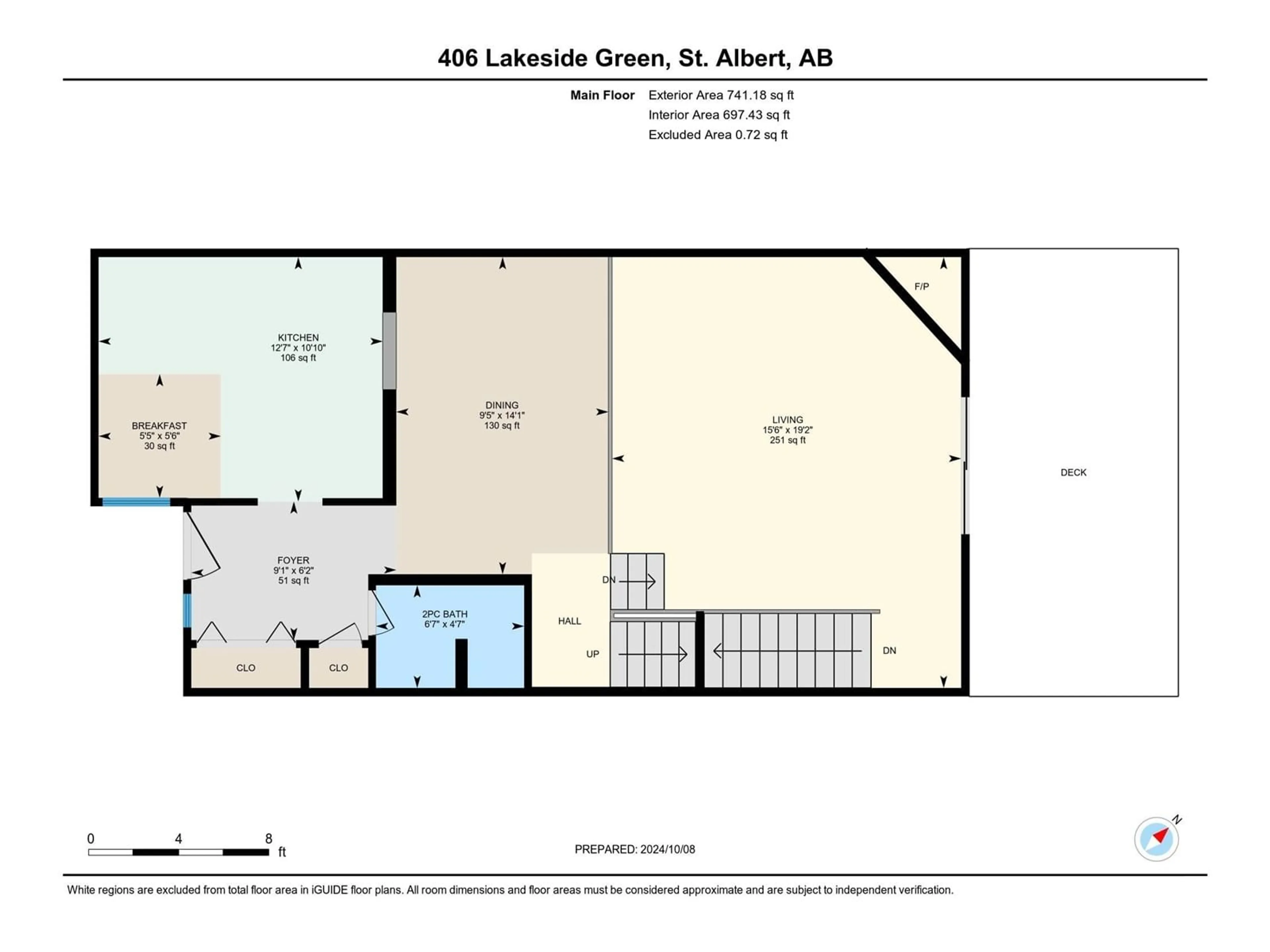 Floor plan for 406 LAKESIDE GR, St. Albert Alberta T8N3T3