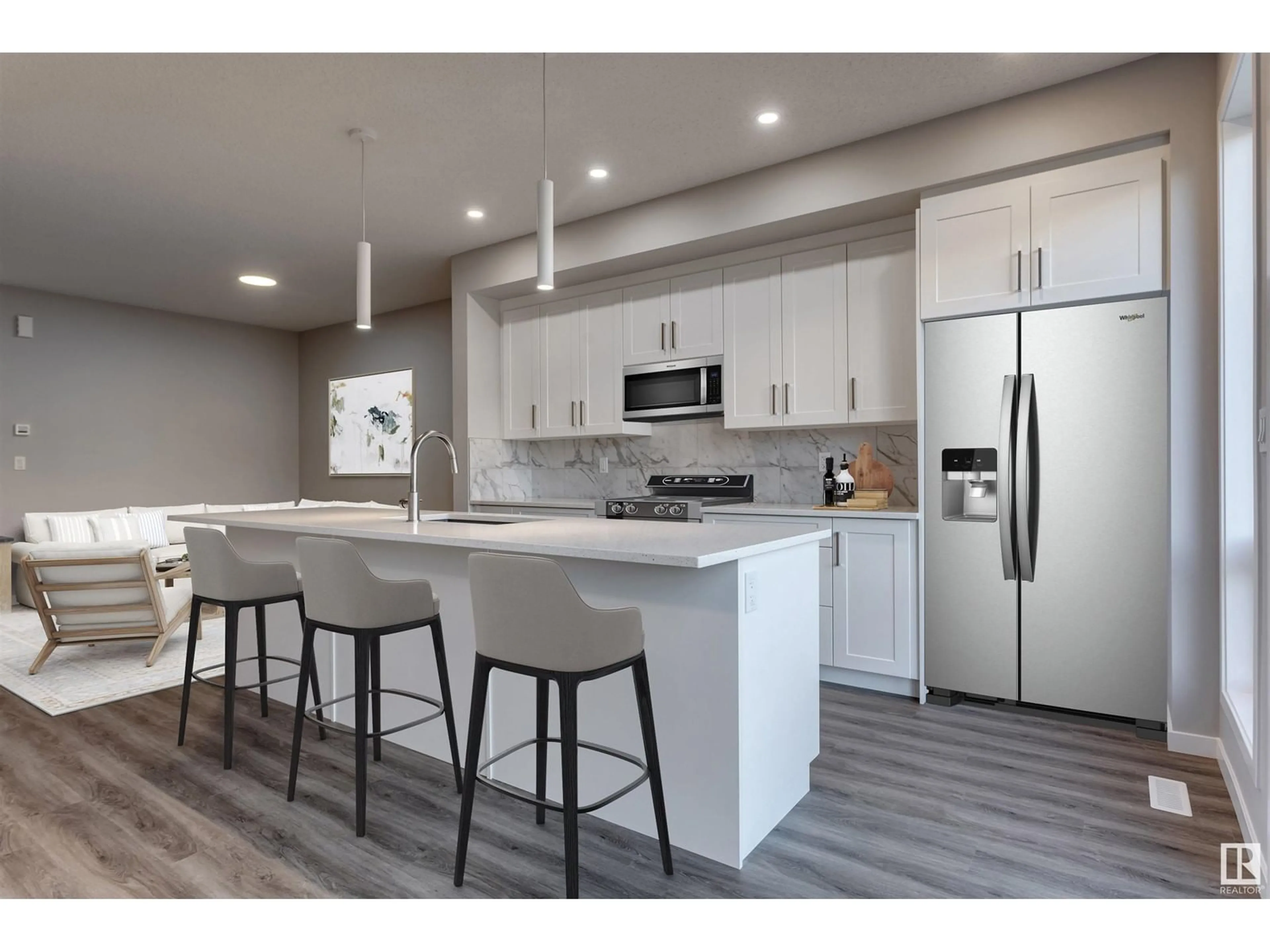 Open concept kitchen for 515 30 AV NW, Edmonton Alberta T6T2V3