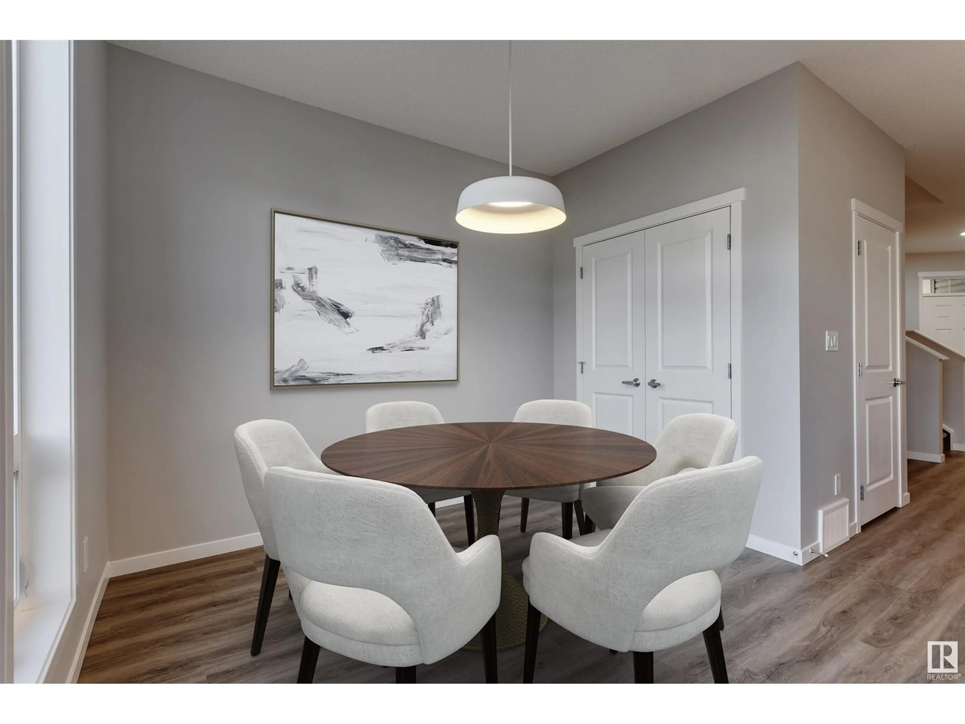 Dining room, wood floors for 515 30 AV NW, Edmonton Alberta T6T2V3