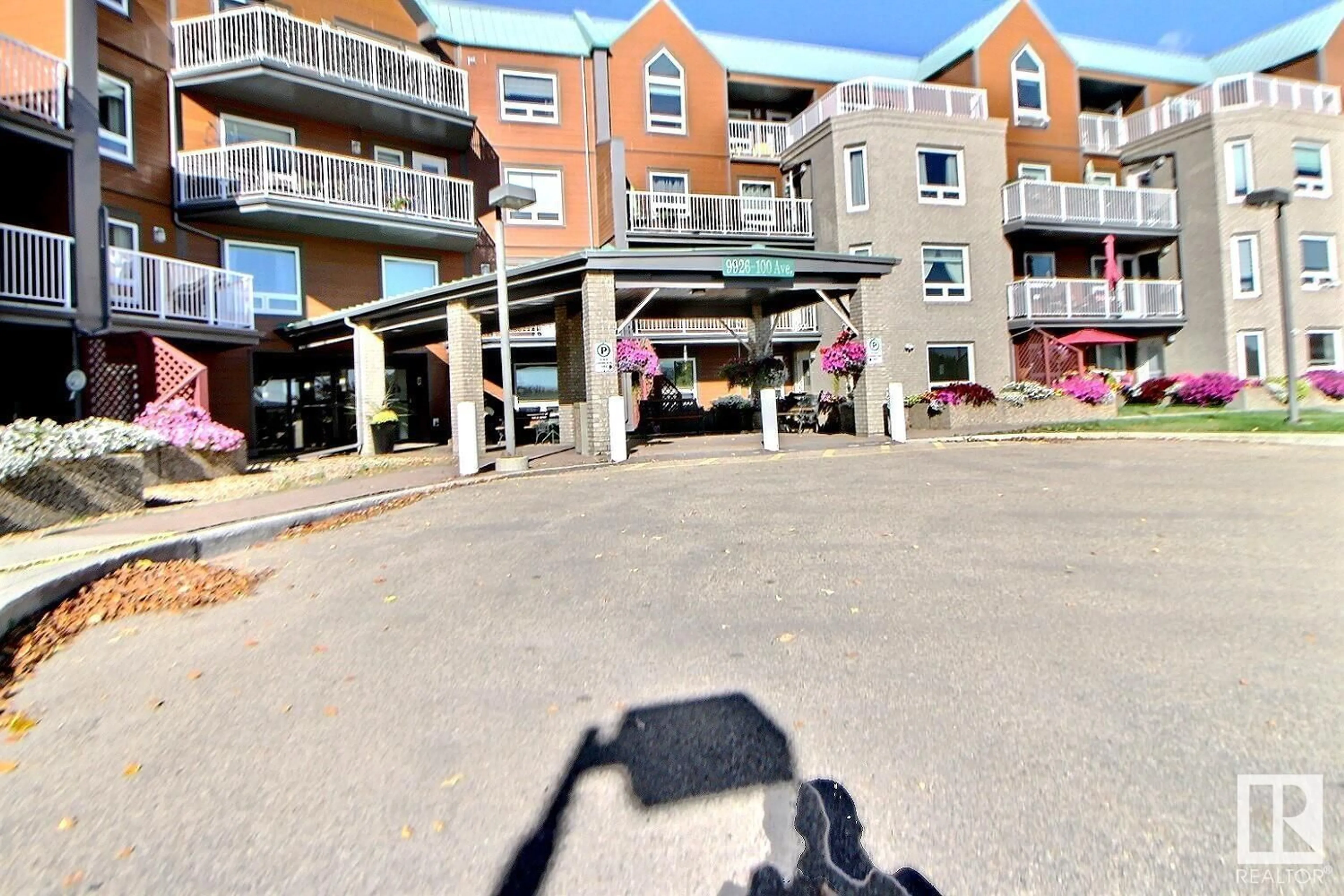 A pic from exterior of the house or condo, the street view for #116 9926 100, Fort Saskatchewan Alberta T8L4E3