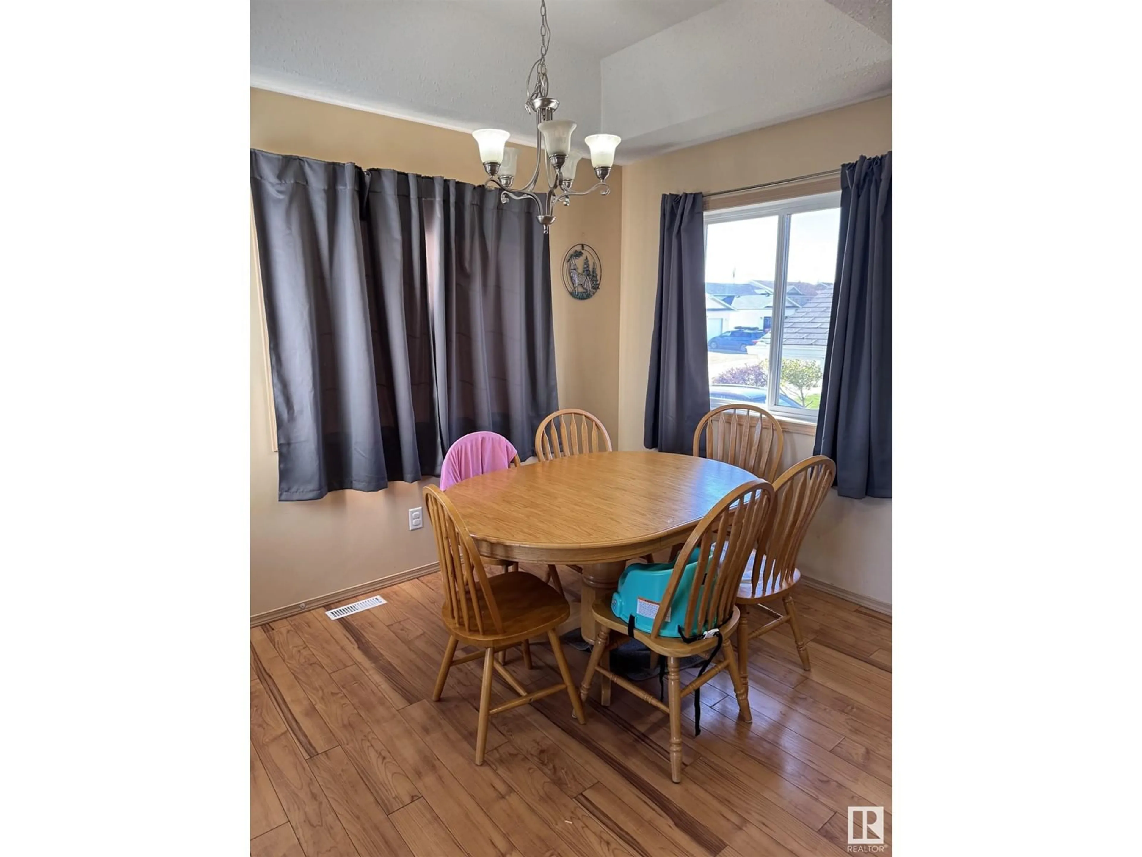 Dining room, wood floors, cottage for #A&B 6404 -47 ST, Cold Lake Alberta T9M2E5