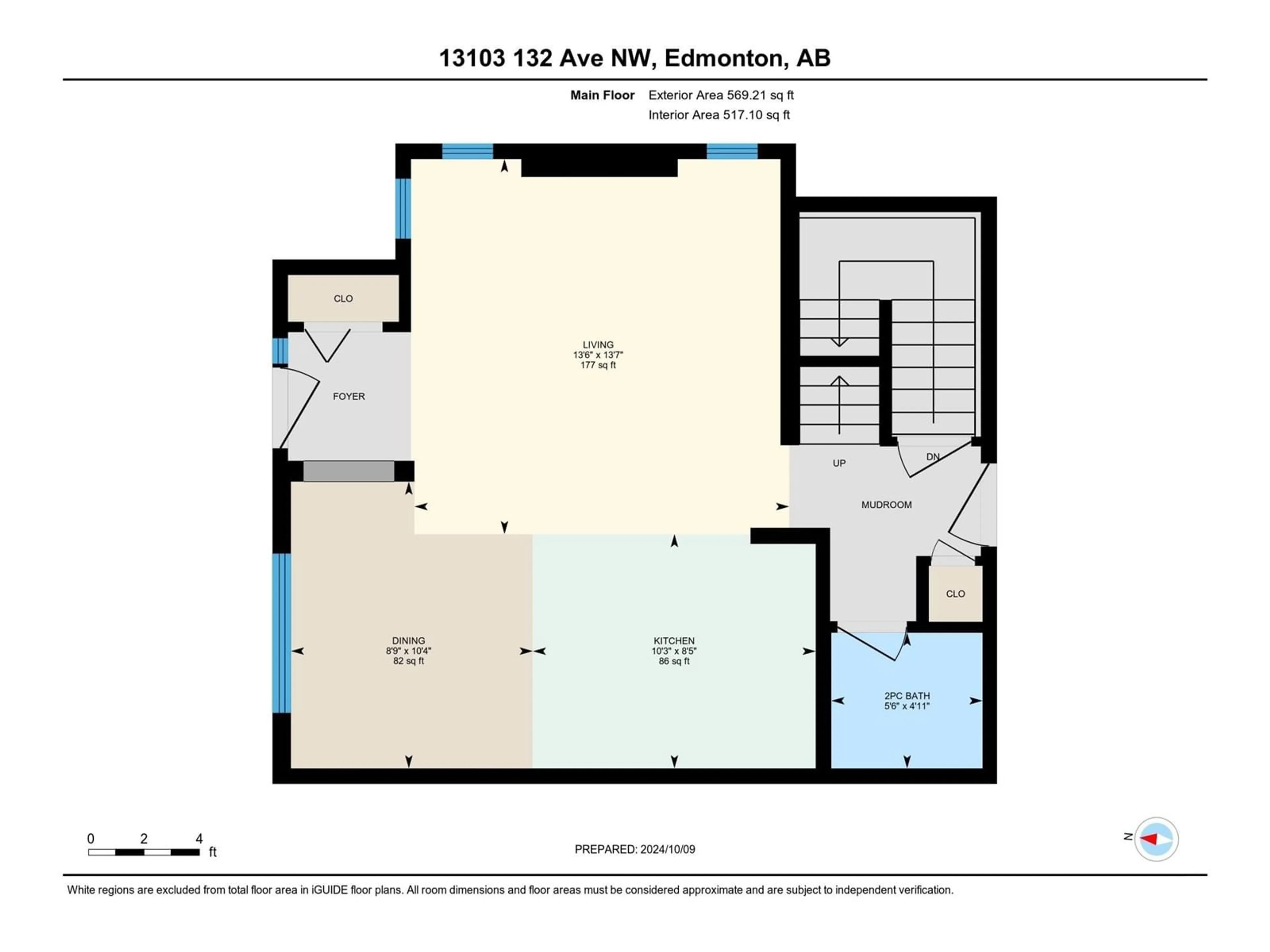 Floor plan for 13103 132 AV NW, Edmonton Alberta T5L3R2