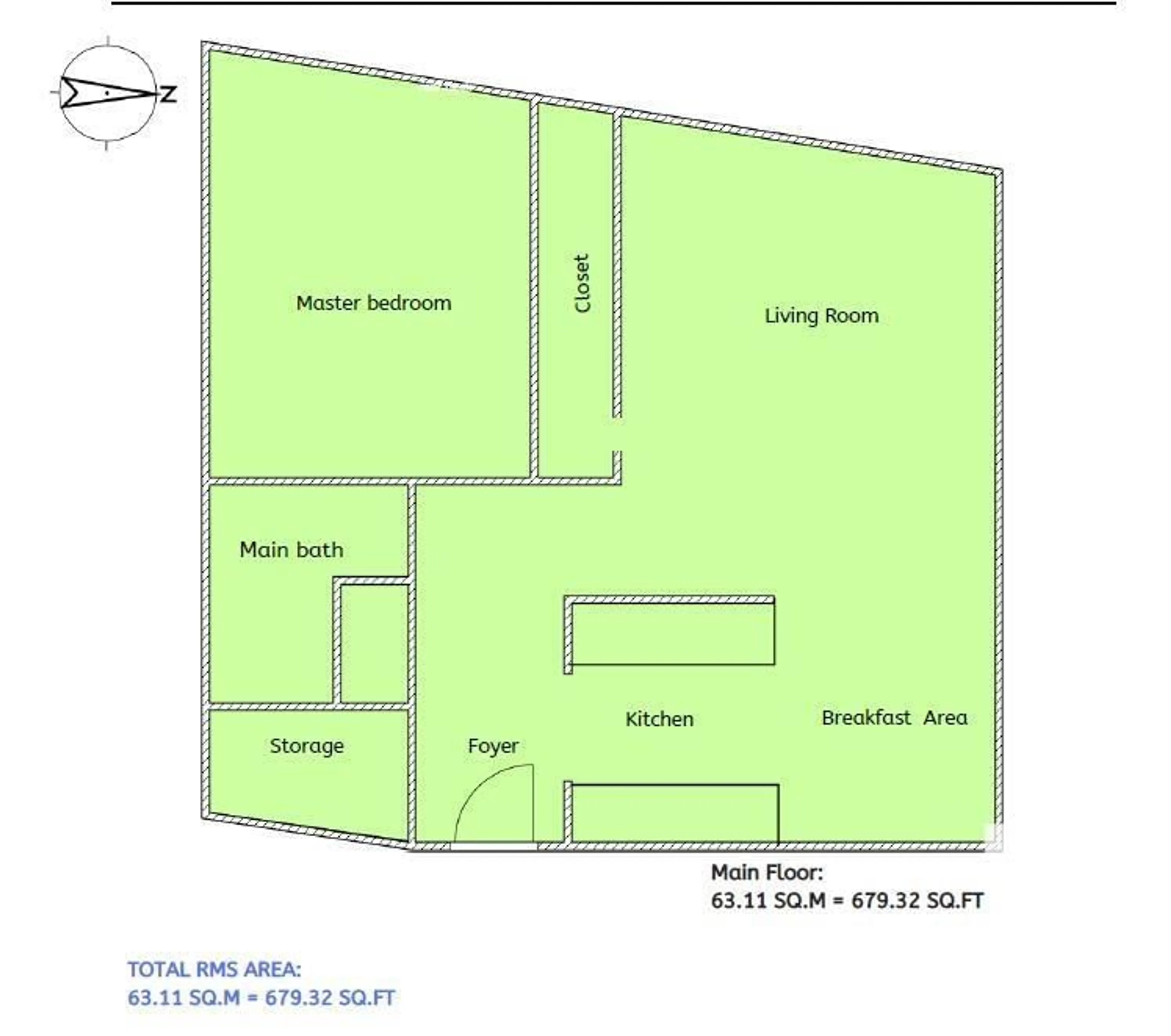 Floor plan for #104 10335 117 ST NW, Edmonton Alberta T5K1X9