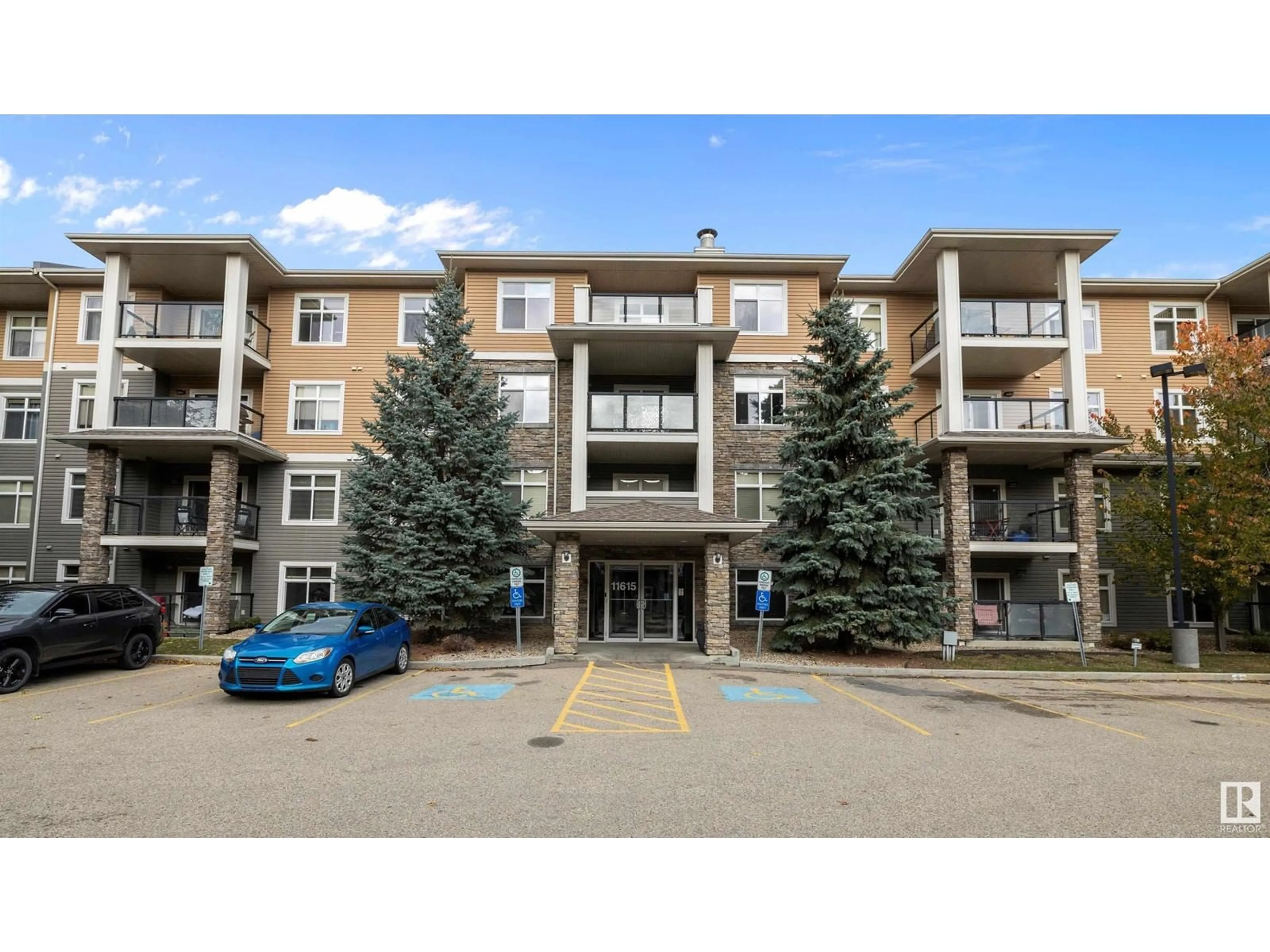 A pic from exterior of the house or condo, the front or back of building for #405 11615 ELLERSLIE RD SW, Edmonton Alberta T6W0J3