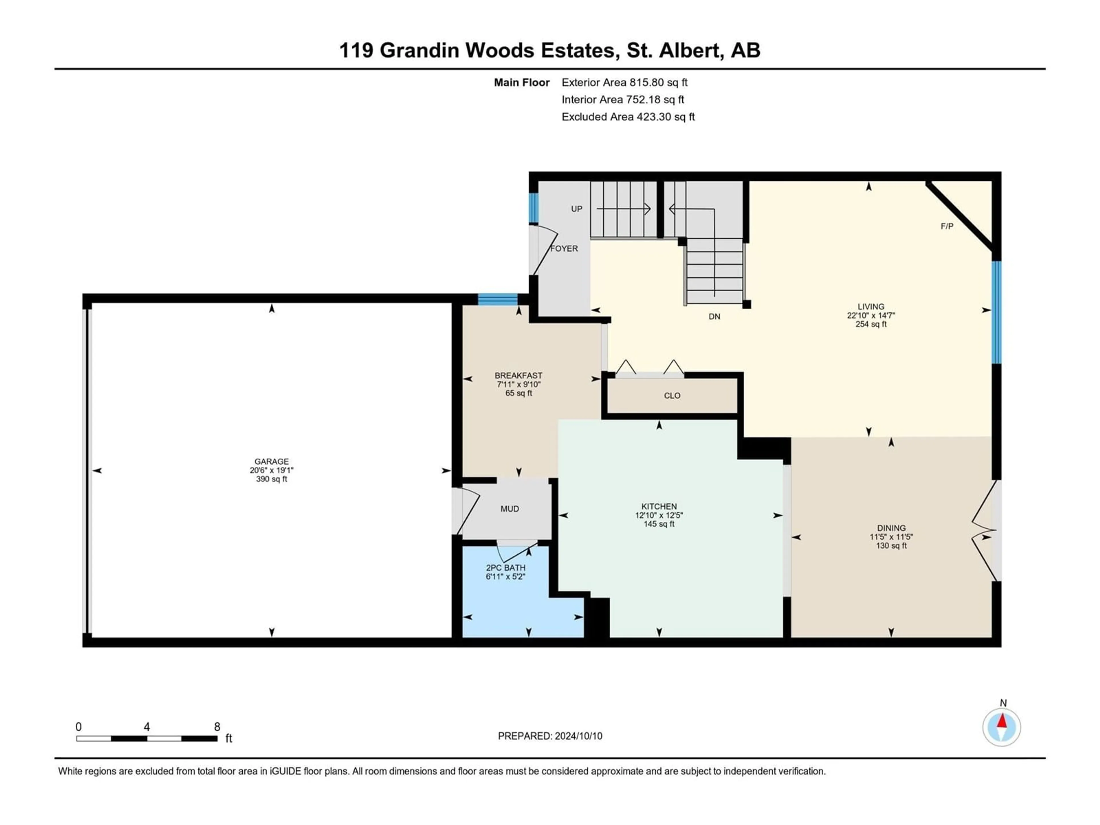 Floor plan for 119 GRANDIN, St. Albert Alberta T8N2Y4