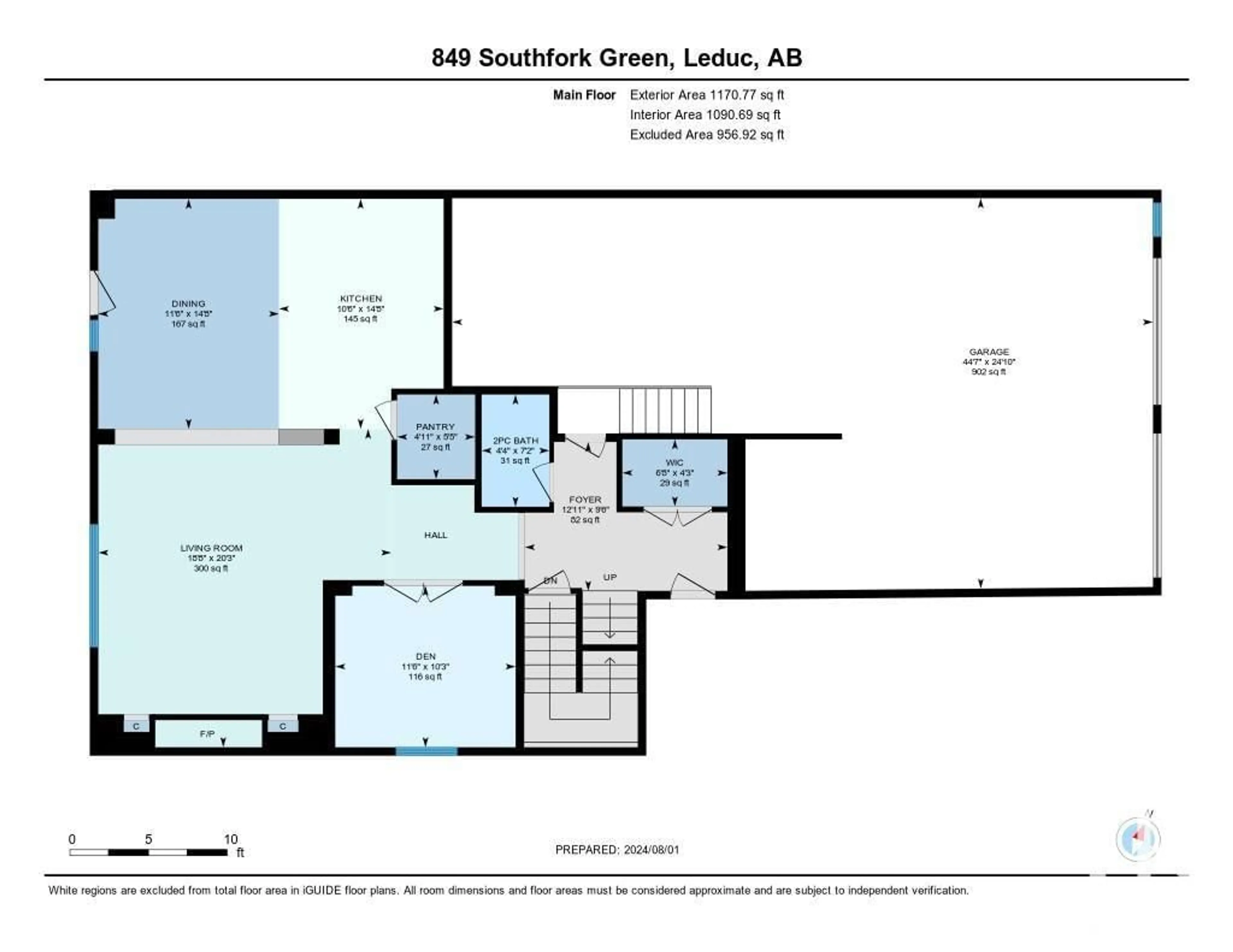 Floor plan for 849 SOUTHFORK GR, Leduc Alberta T9E0P4