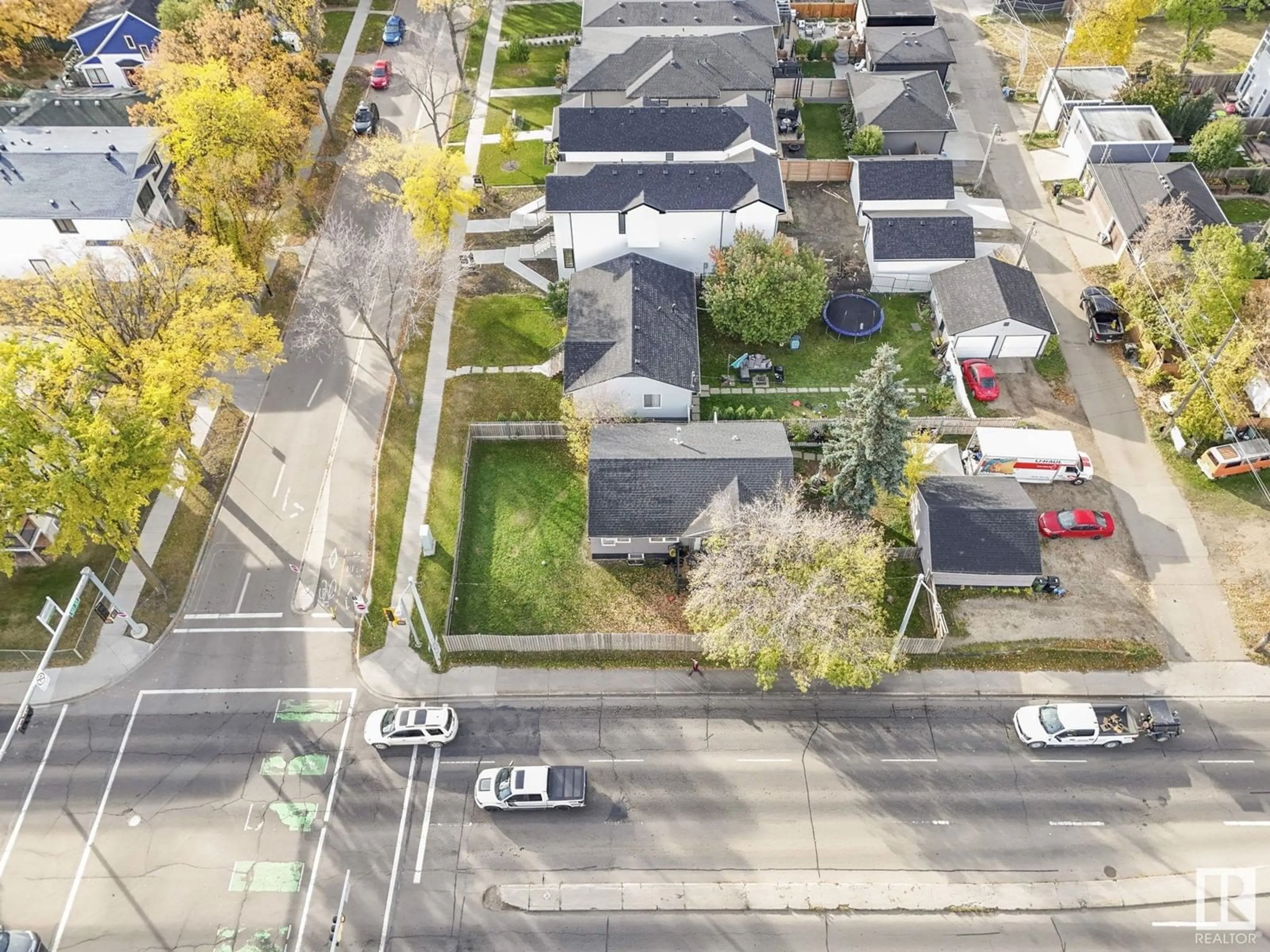 A pic from exterior of the house or condo, the street view for 12703 107 AV NW, Edmonton Alberta T6K5M2