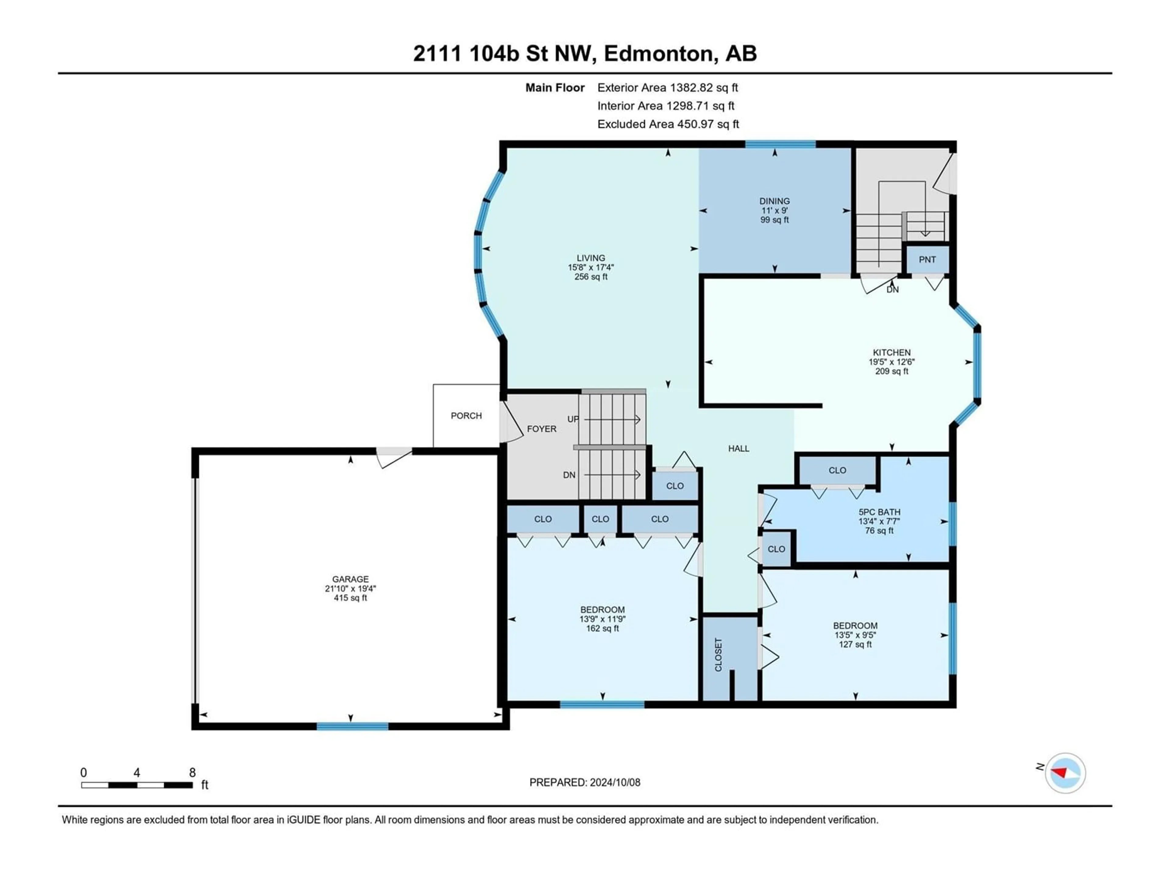 Floor plan for 2111 104B ST NW, Edmonton Alberta T6R1V9