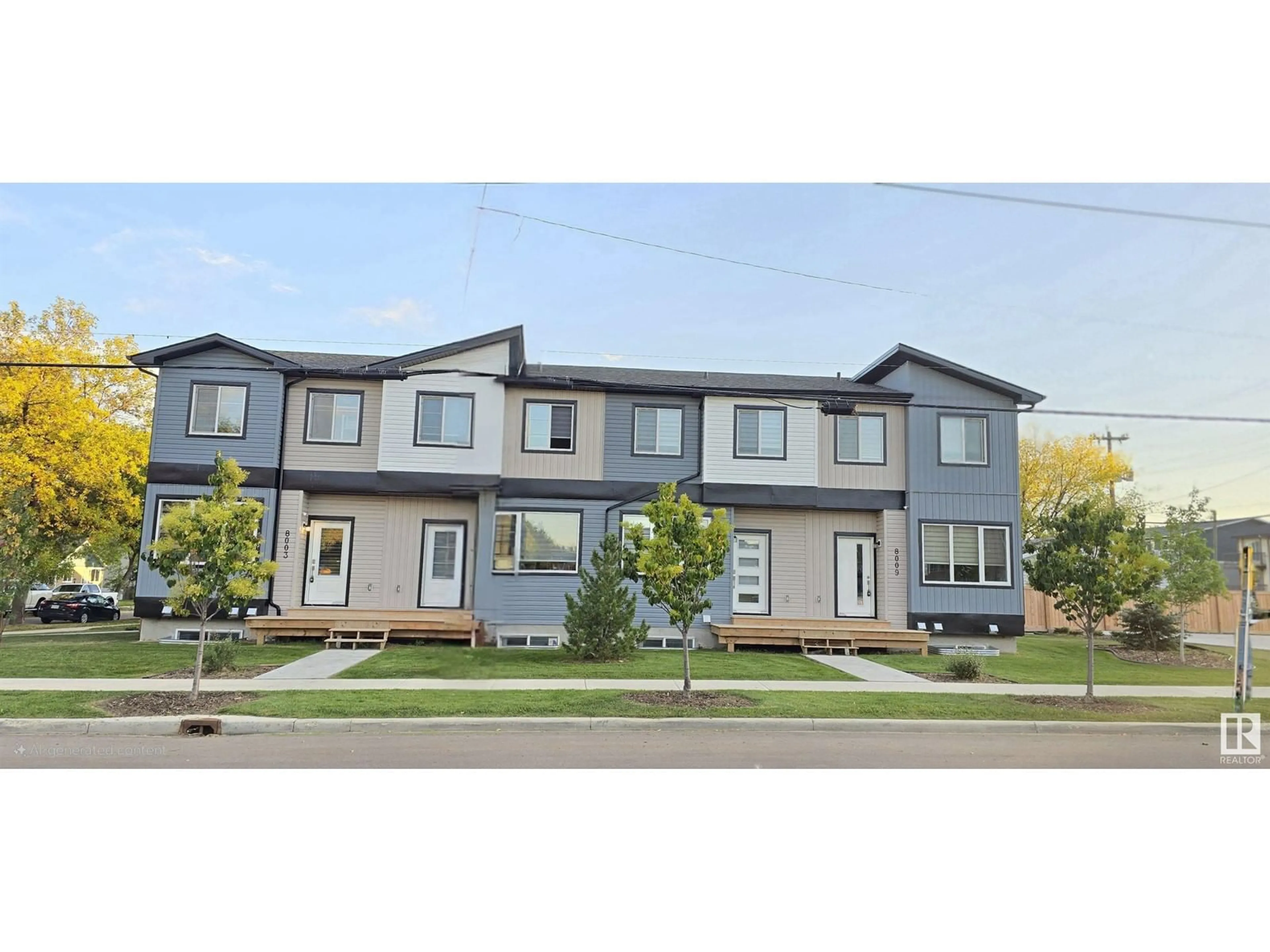 A pic from exterior of the house or condo, the street view for 8003/5/7/9 120 Ave AV NW NW, Edmonton Alberta T5B2N7