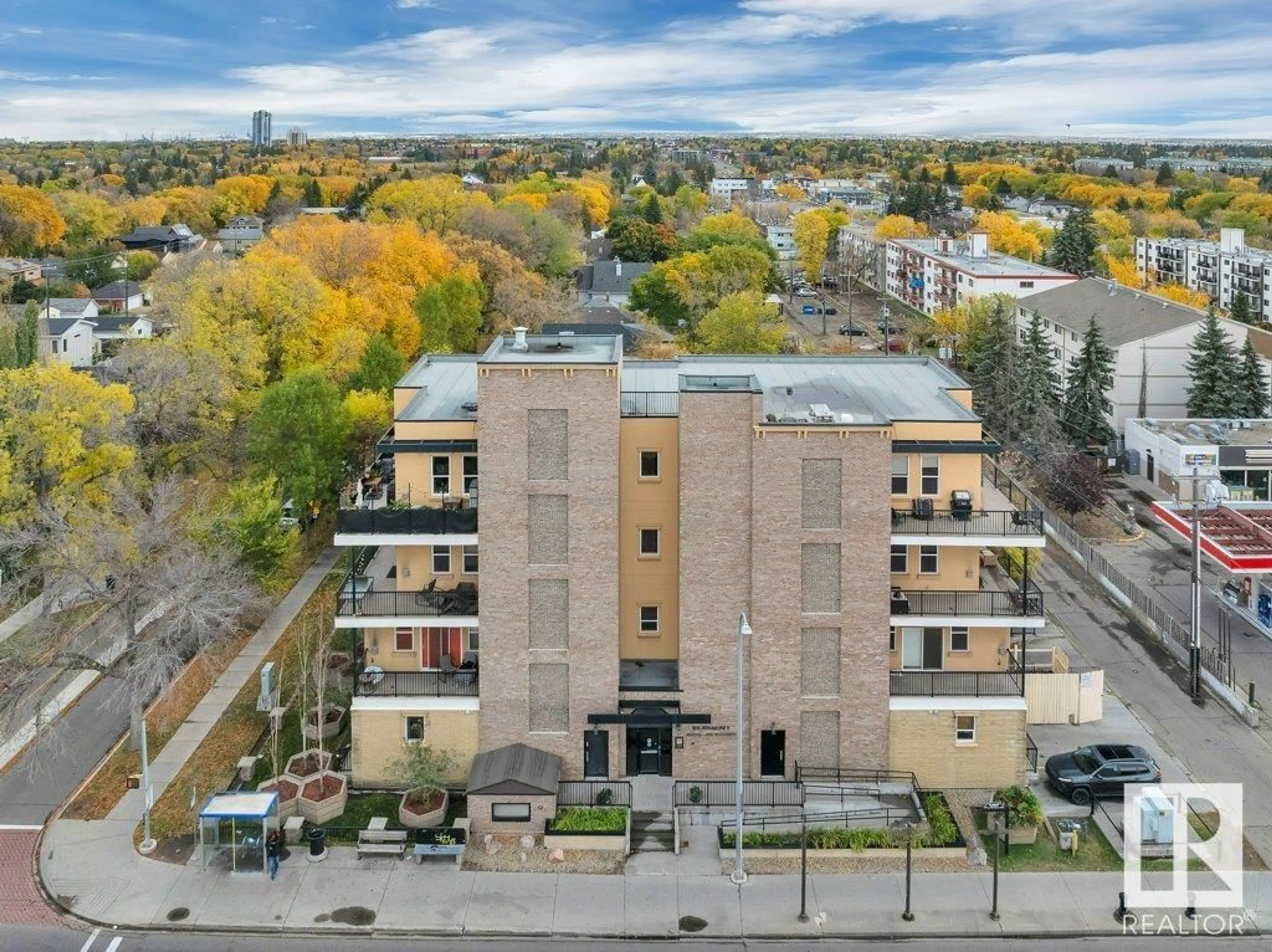 A pic from exterior of the house or condo, the front or back of building for #101 8223 99 ST NW, Edmonton Alberta T6E3T1