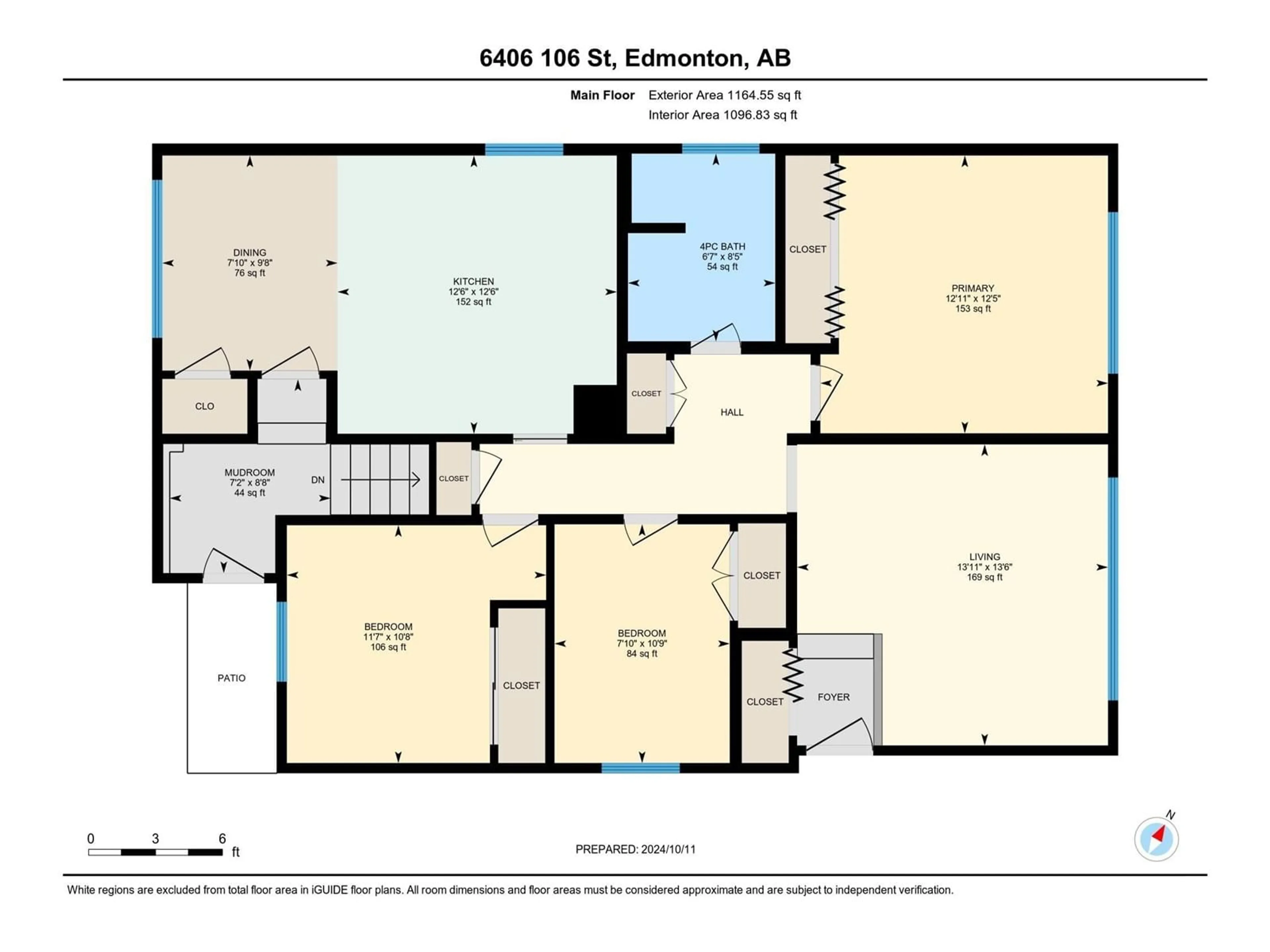 Floor plan for 6406 106 ST NW, Edmonton Alberta T6H2V4