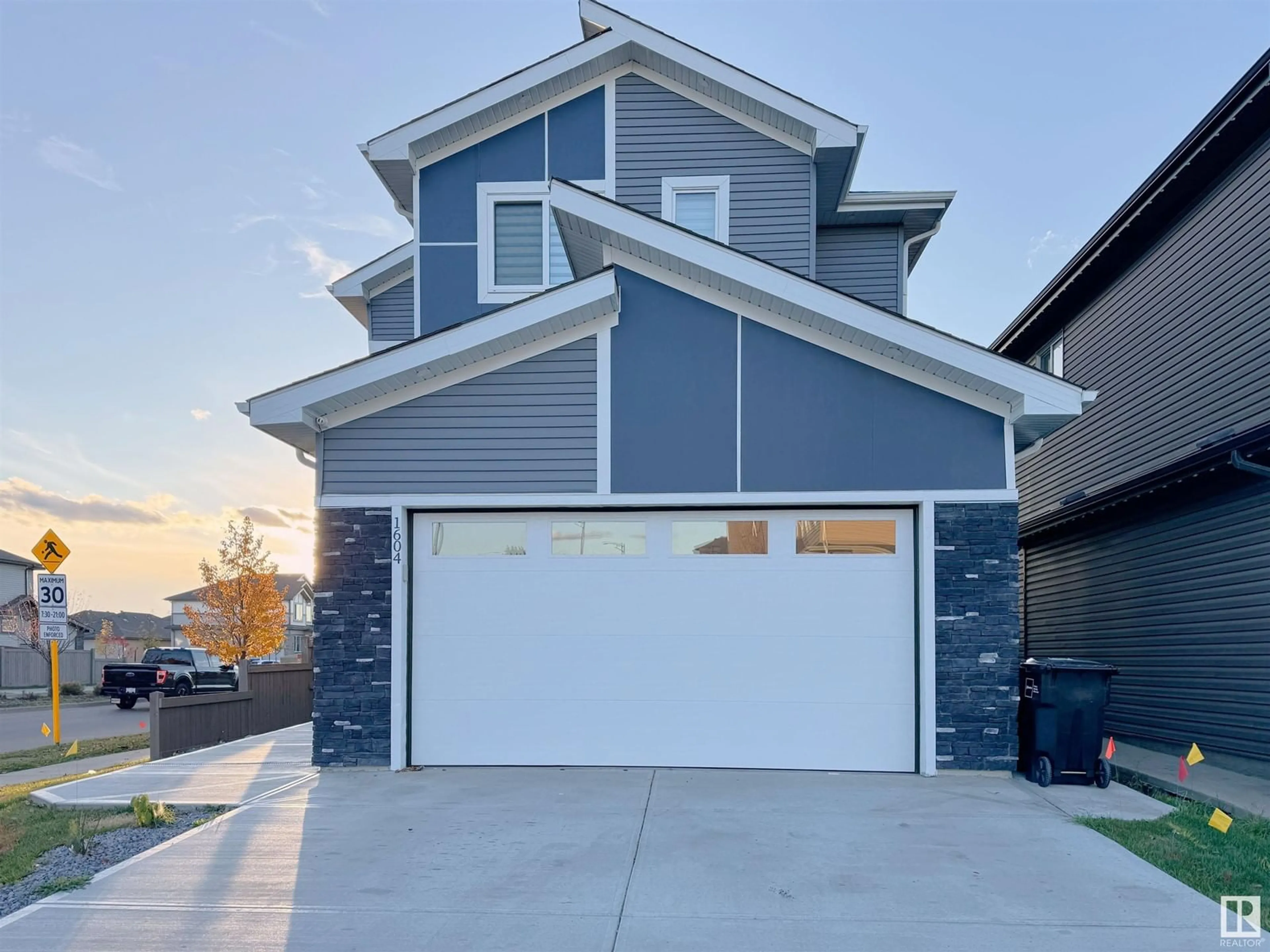 Frontside or backside of a home, the street view for 1604 19 ST NW, Edmonton Alberta T6T1J1