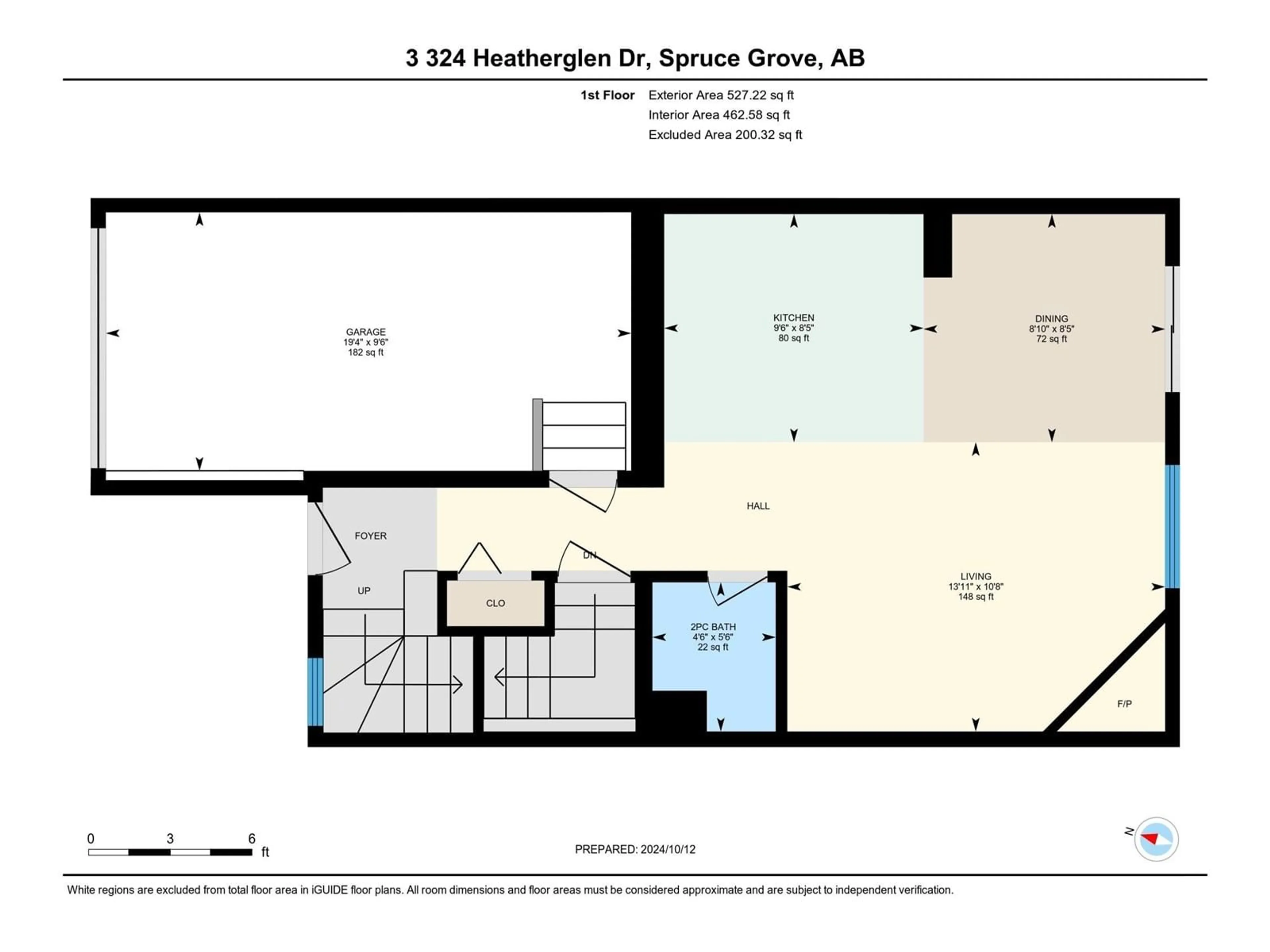 Floor plan for #3 324 HEATHERGLEN DR, Spruce Grove Alberta T7X4J4