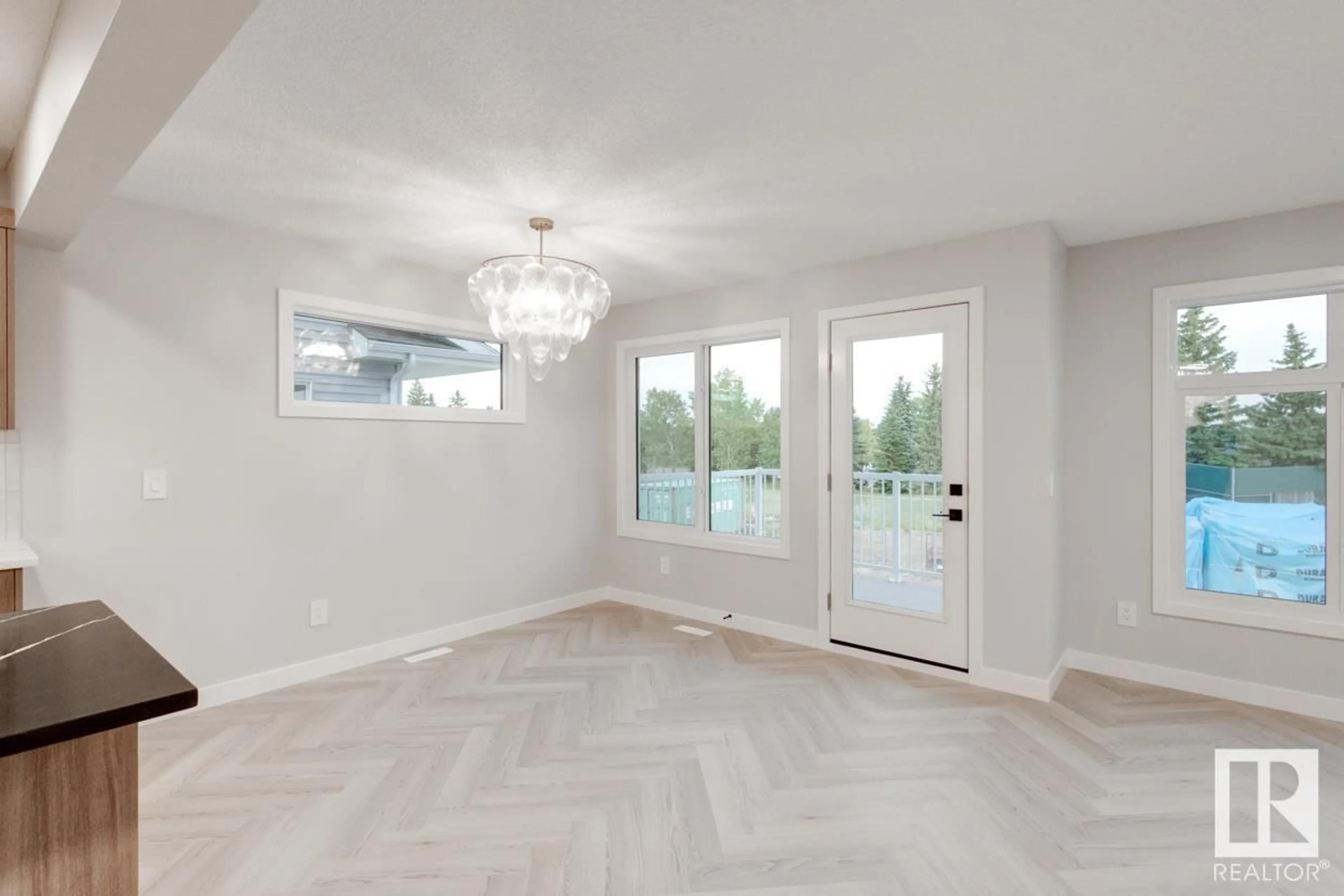 Living room, wood floors for #48 1010 MILLBOURNE RD E NW, Edmonton Alberta T6K1M7