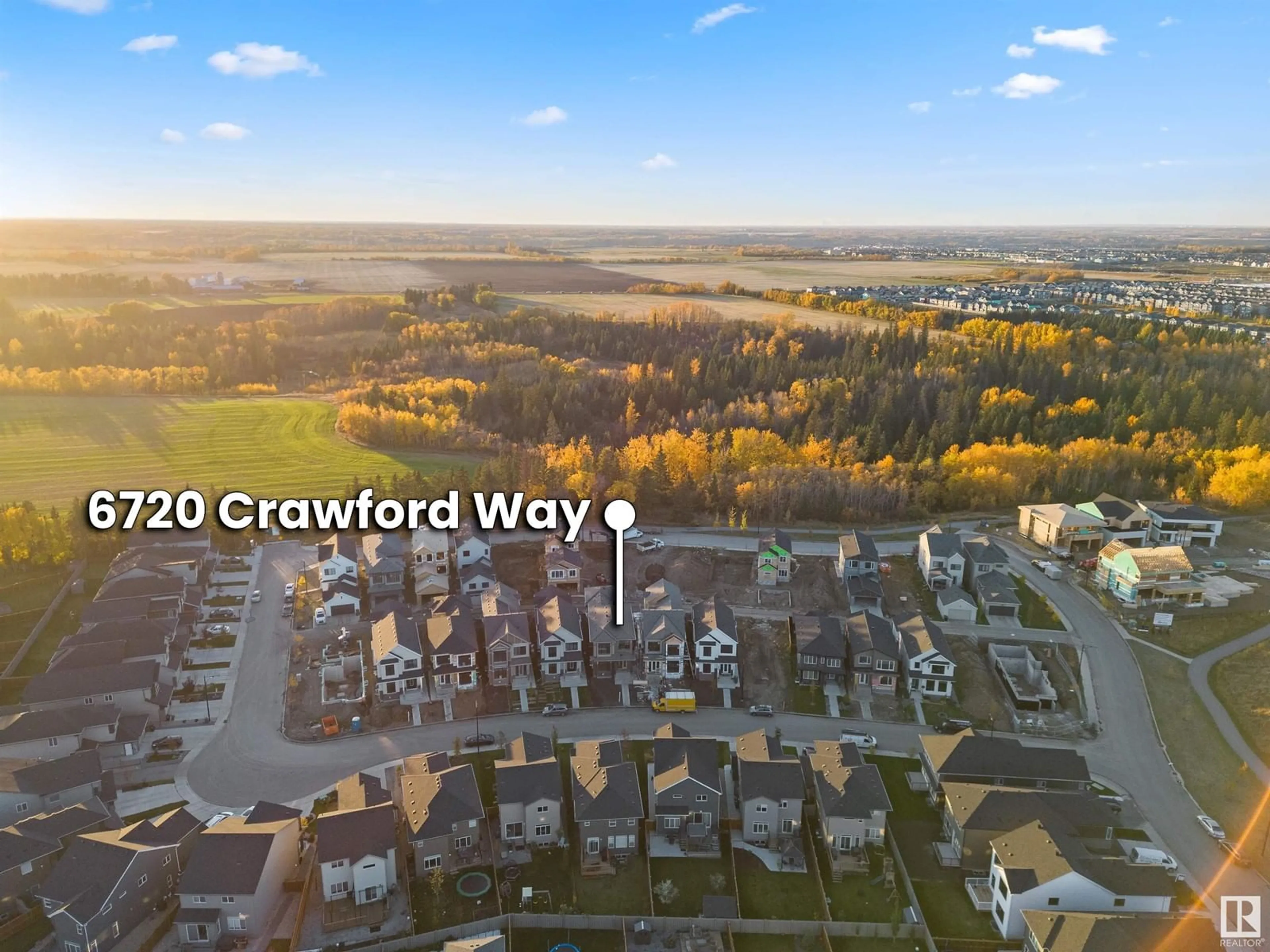 A pic from exterior of the house or condo, the street view for 6720 CRAWFORD WY SW, Edmonton Alberta T6W1A6