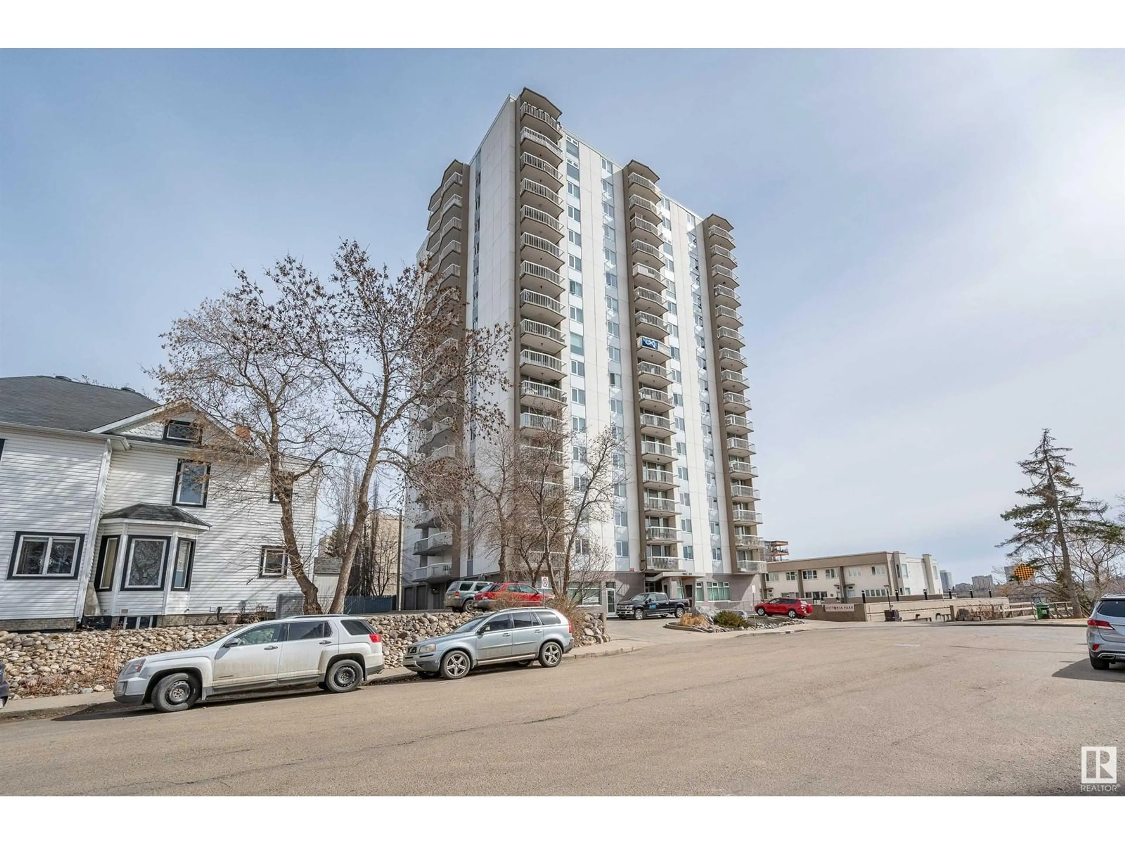 A pic from exterior of the house or condo, the street view for #1204 9835 113 ST NW, Edmonton Alberta T5K1N4