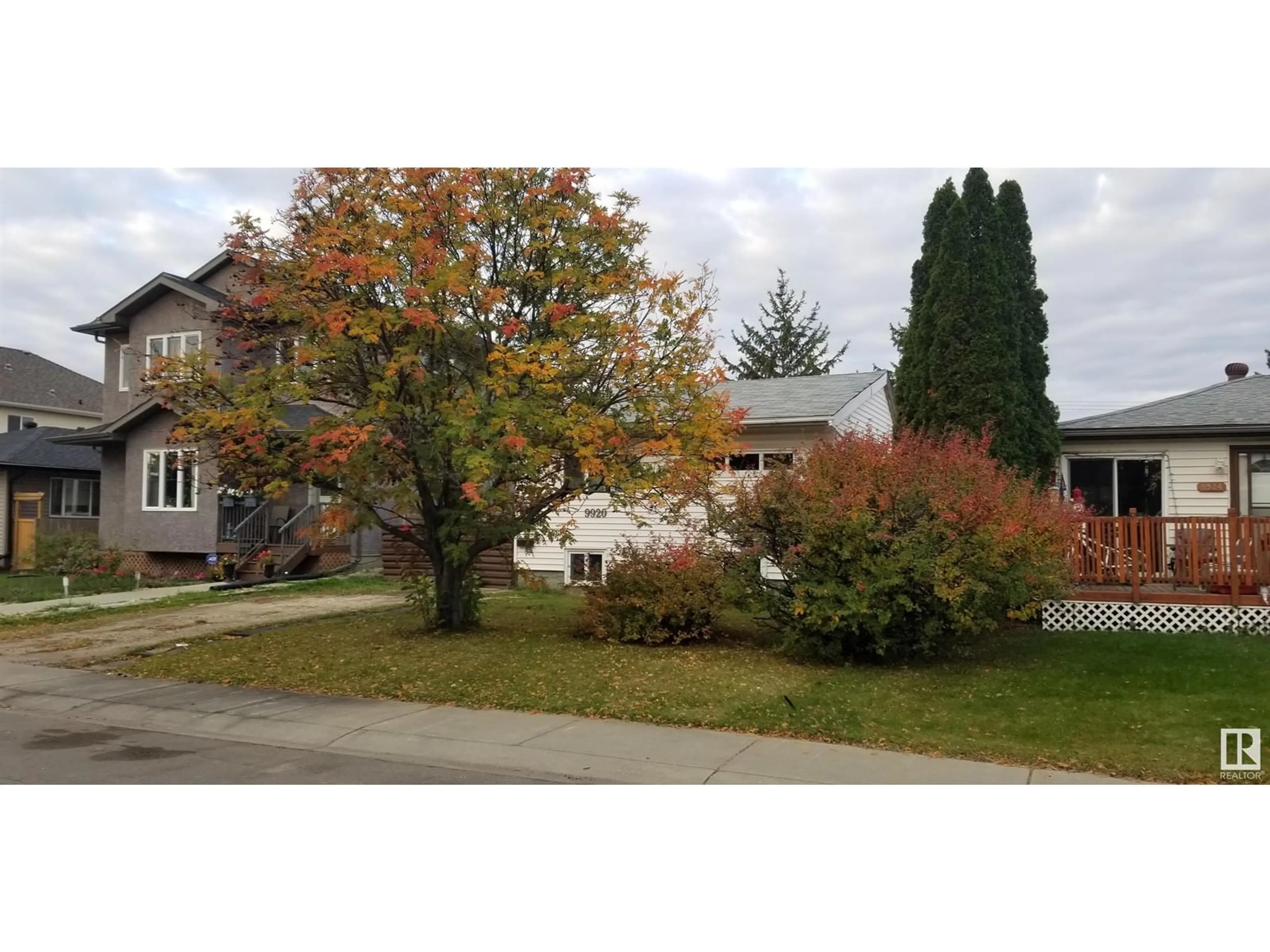 Frontside or backside of a home, the street view for 9920 160 ST NW, Edmonton Alberta T5P3E4