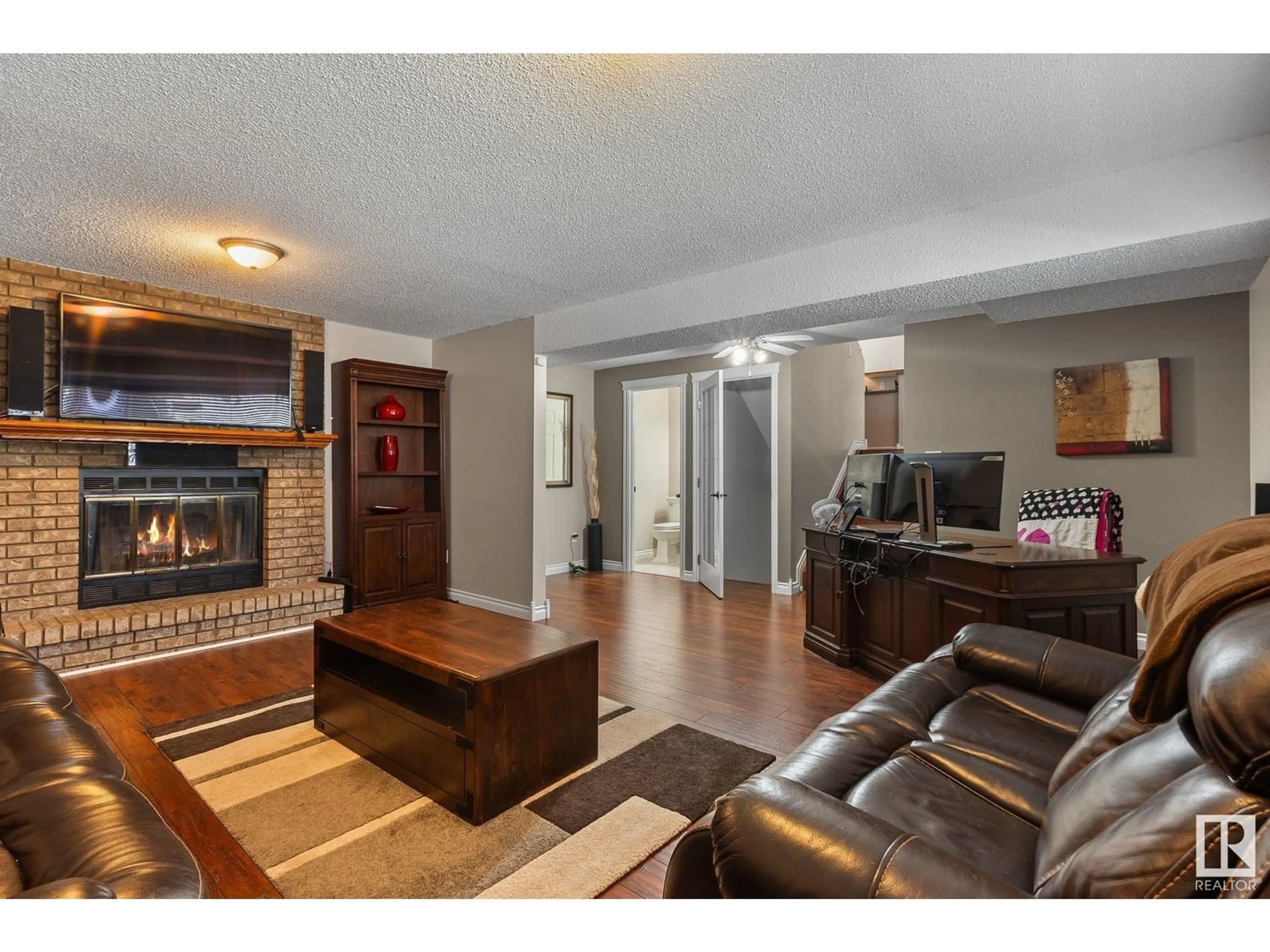 Living room, wood floors for 3740 25 AV NW, Edmonton Alberta T6L4M4